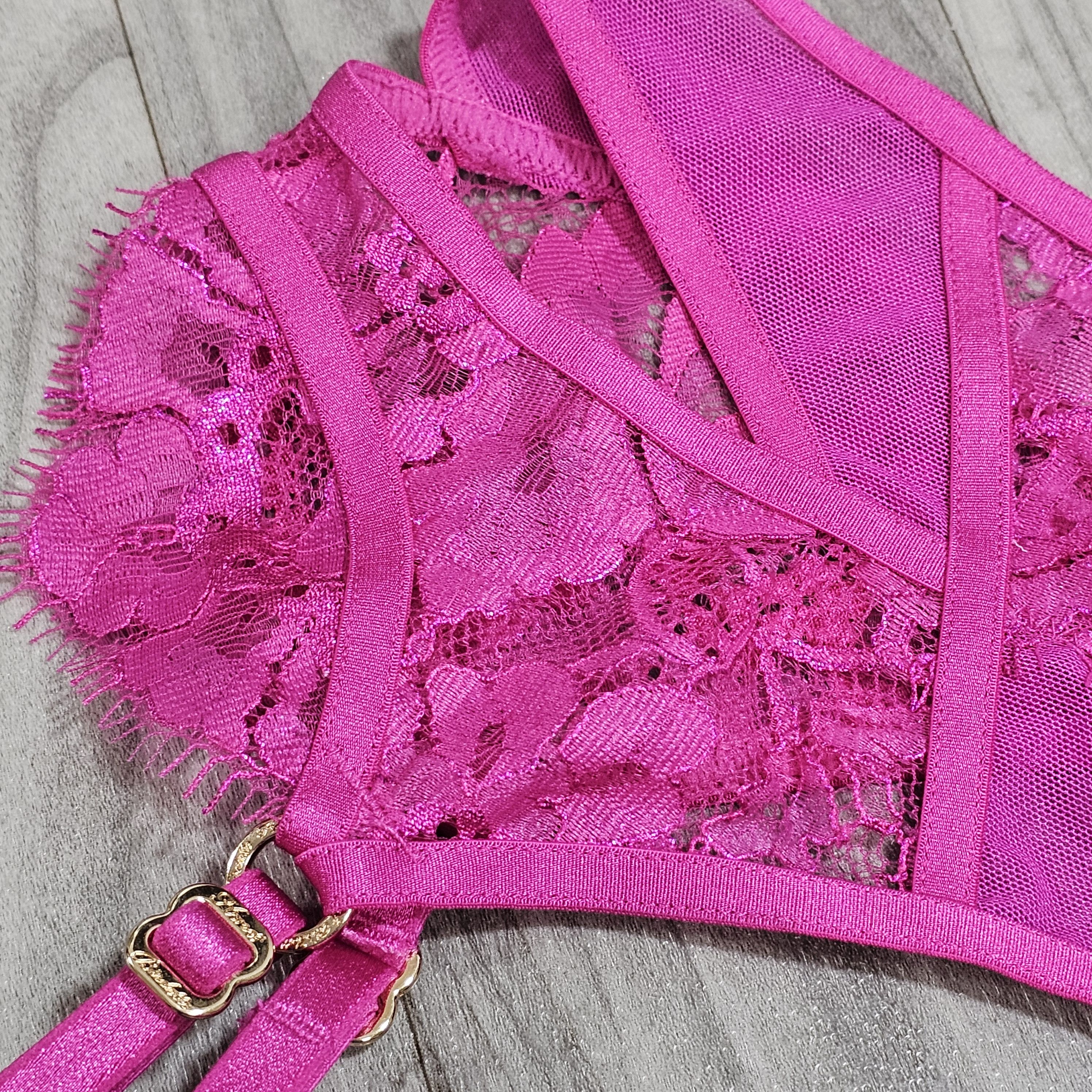 Other Honey Birdette Vanessa Hot Pink Suspender Garter Belt XS Size ONE SIZE - 3 Thumbnail