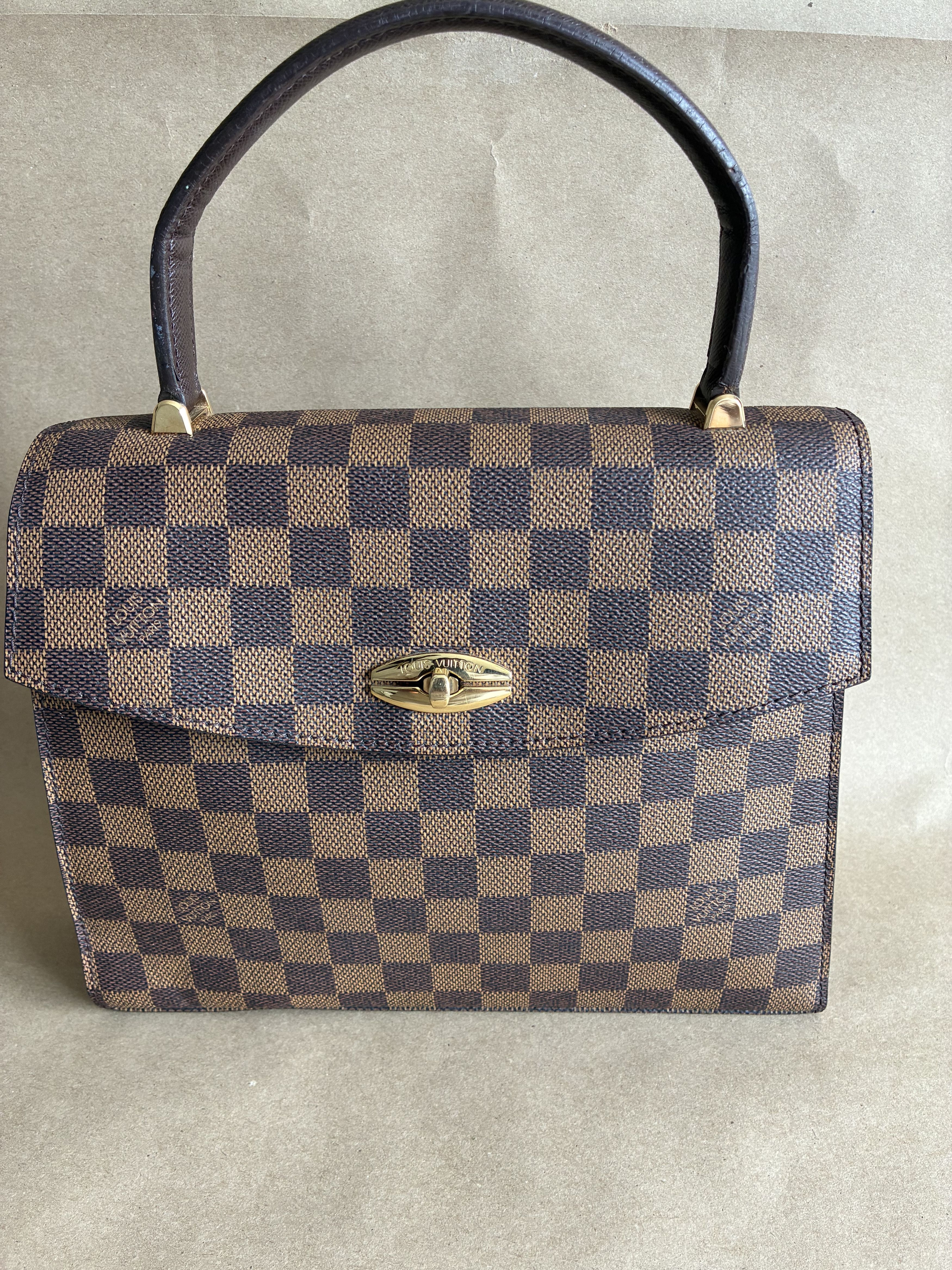 Louis Vuitton Louis Vuitton Damier Ebene Malesherbes Top Handle Bag Size ONE SIZE - 6 Thumbnail
