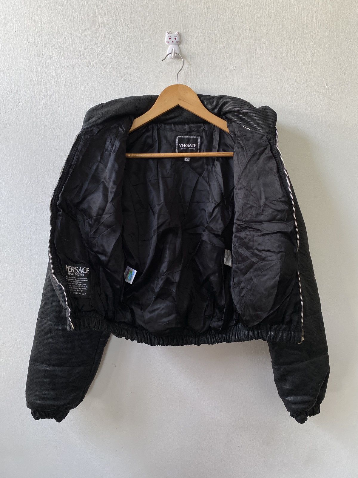 Versace Jeans Couture Vintage Versace Jeans Couture Waxed Puffer Jacket Size US XS / EU 42 / 0 - 9 Thumbnail