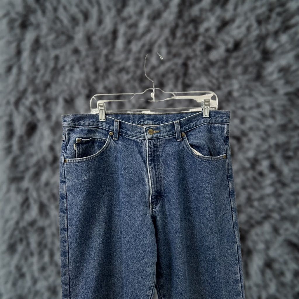 Vintage L.L. Bean Double L Jeans Mens 36x30 Blue Plaid Lined Denim Classic Fit Pockets YKK Front Flat Front Regular Pants Men Size US 36 / EU 52 - 1 Thumbnail