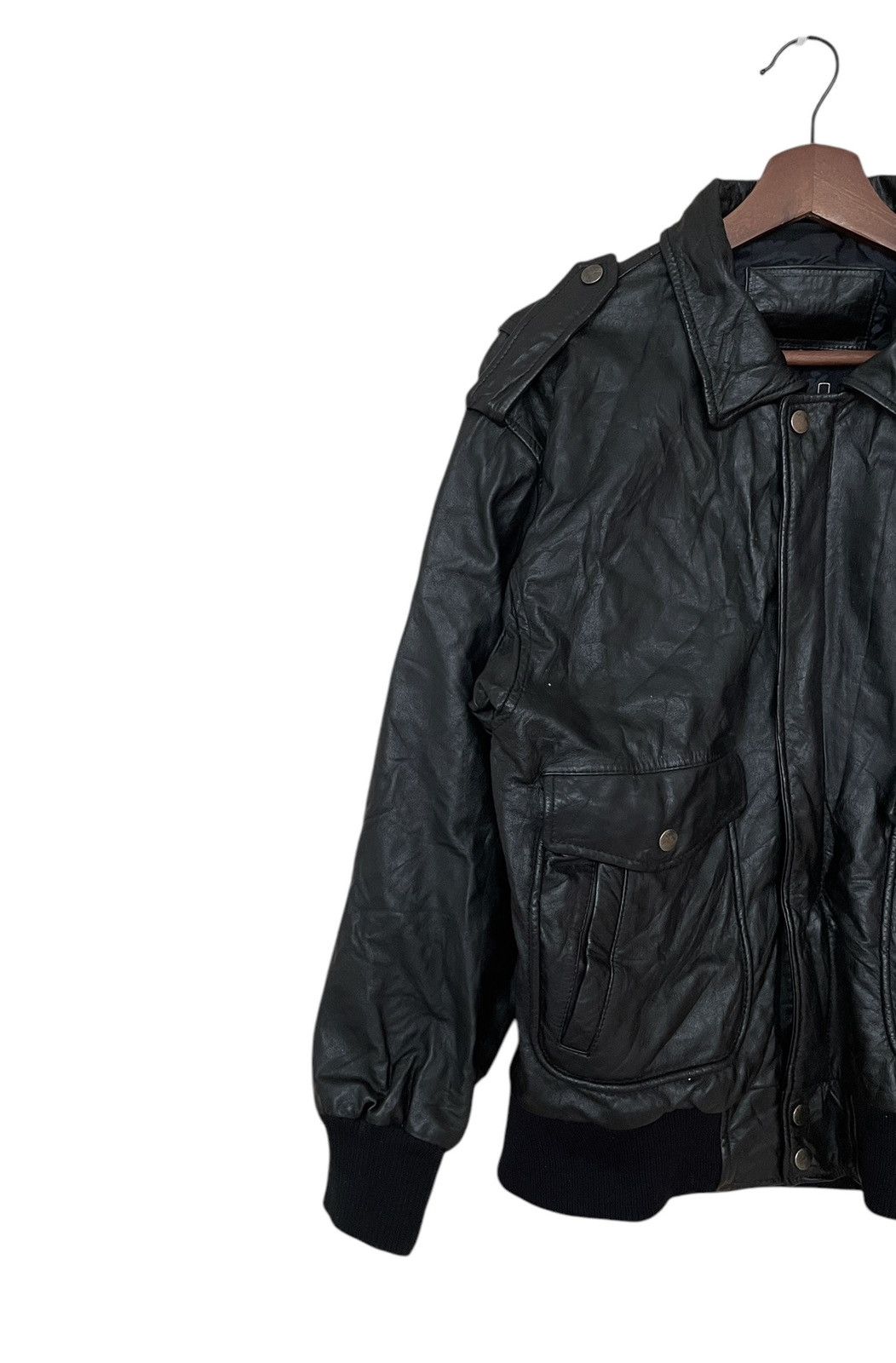 Vintage Vintage Japanese Brand Sub Urban Bomber Leather Jacket 2000s Size US L / EU 52-54 / 3 - 3 Thumbnail