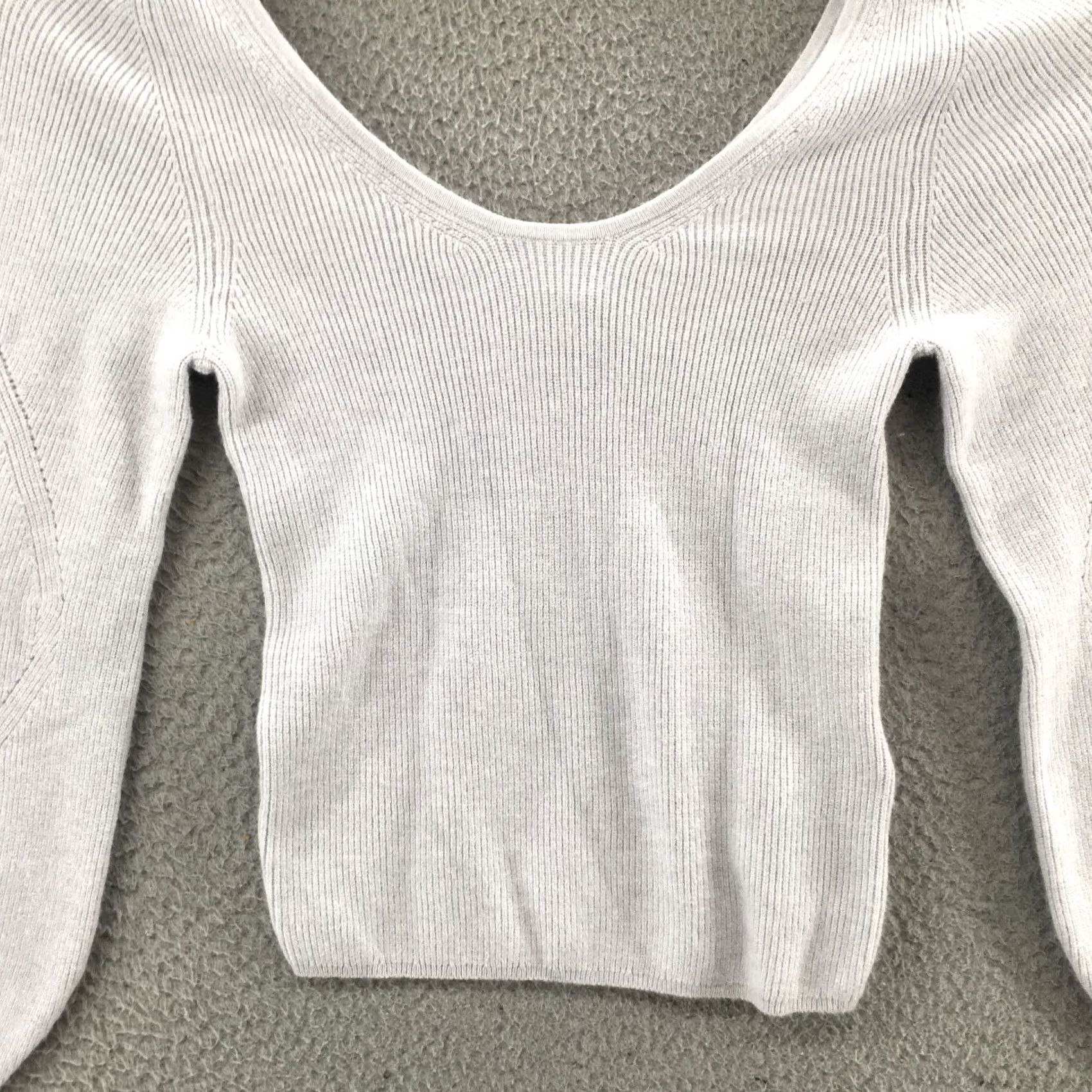 Abercrombie & Fitch Abercrombie & Fitch Pullover Knitted Top Womens Small Blue Balloon Sleeve Sweater Size S / US 4 / IT 40 - 2 Thumbnail
