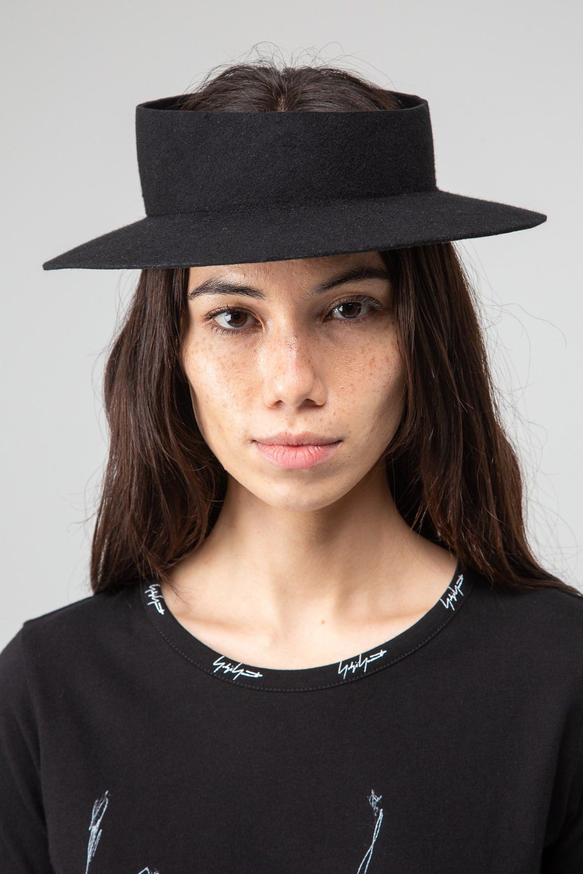 Yohji Yamamoto $740 Yohji Yamamoto Open Crown Hat Size ONE SIZE - 1 Thumbnail