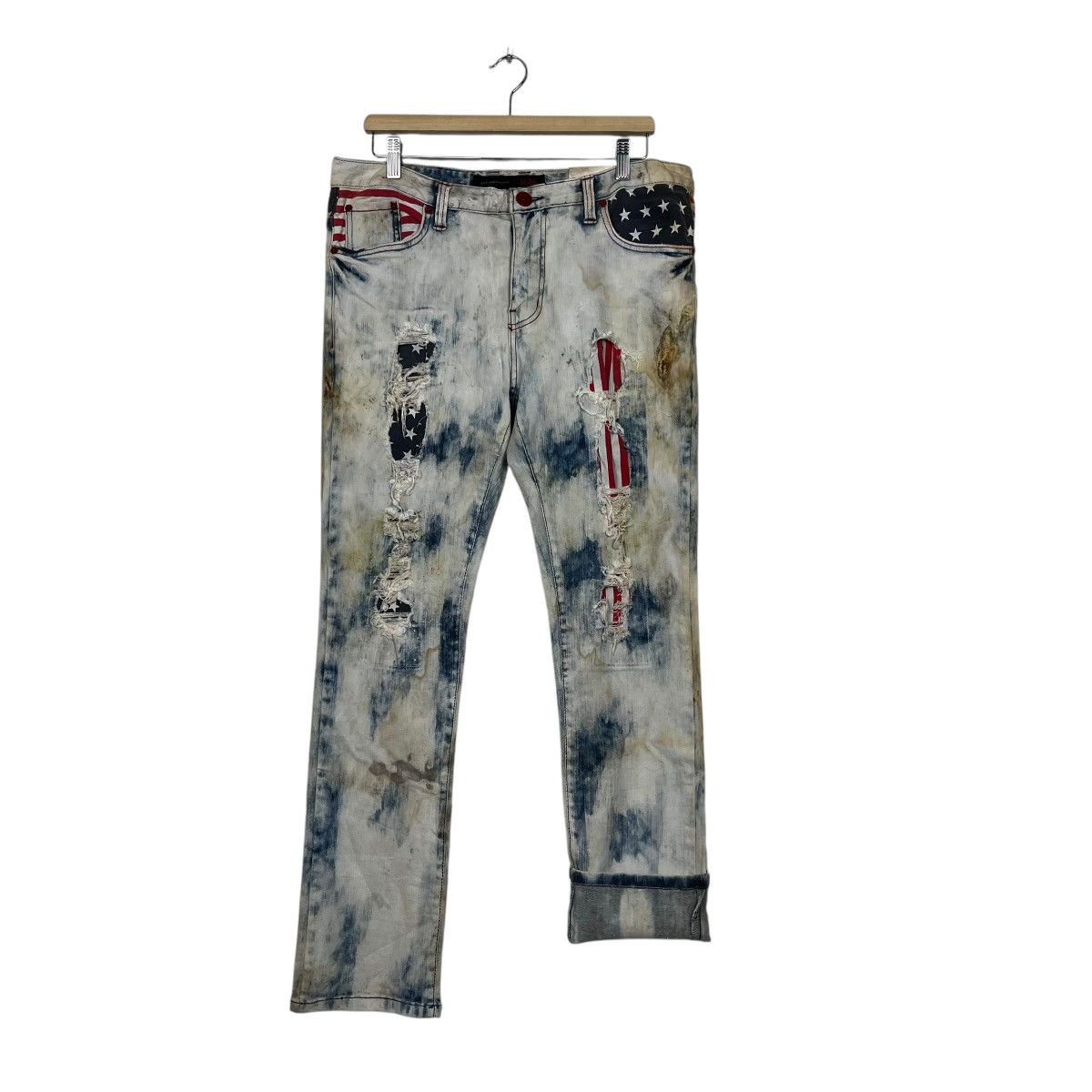 Jean Vintage ILDF Punk Distressed Motive Denim Size US 34 / EU 50 - 11 Thumbnail