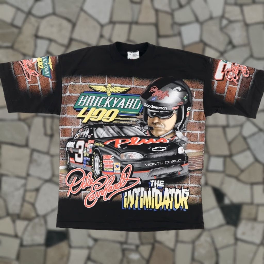 Chase Authentics VTG Chase Authentics Dale Earnhardt 1998 Brickyard 400 All Over Print T-Shirt Black Men's XL Shirt Size US XL / EU 56 / 4 - 1 Thumbnail
