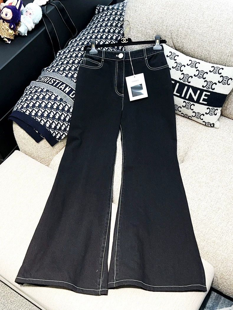Chanel Chanel 23B Black Denim Flare Jeans - dmc Size US 30 / EU 46 - 1 Thumbnail