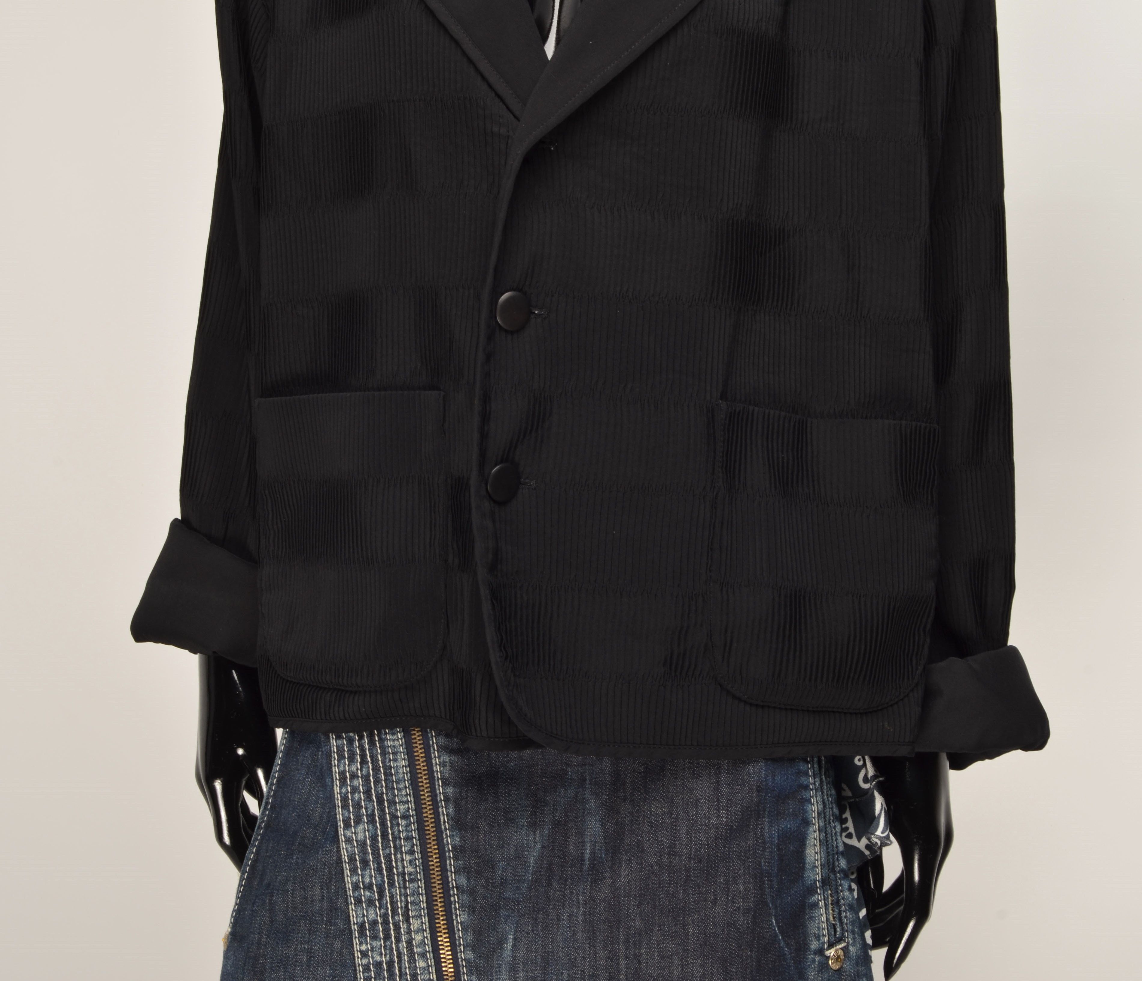 Designer × Japanese Brand Christa de Carouge Avant Garde Ribbed Pattern Blazer Size ONE SIZE - 7 Thumbnail