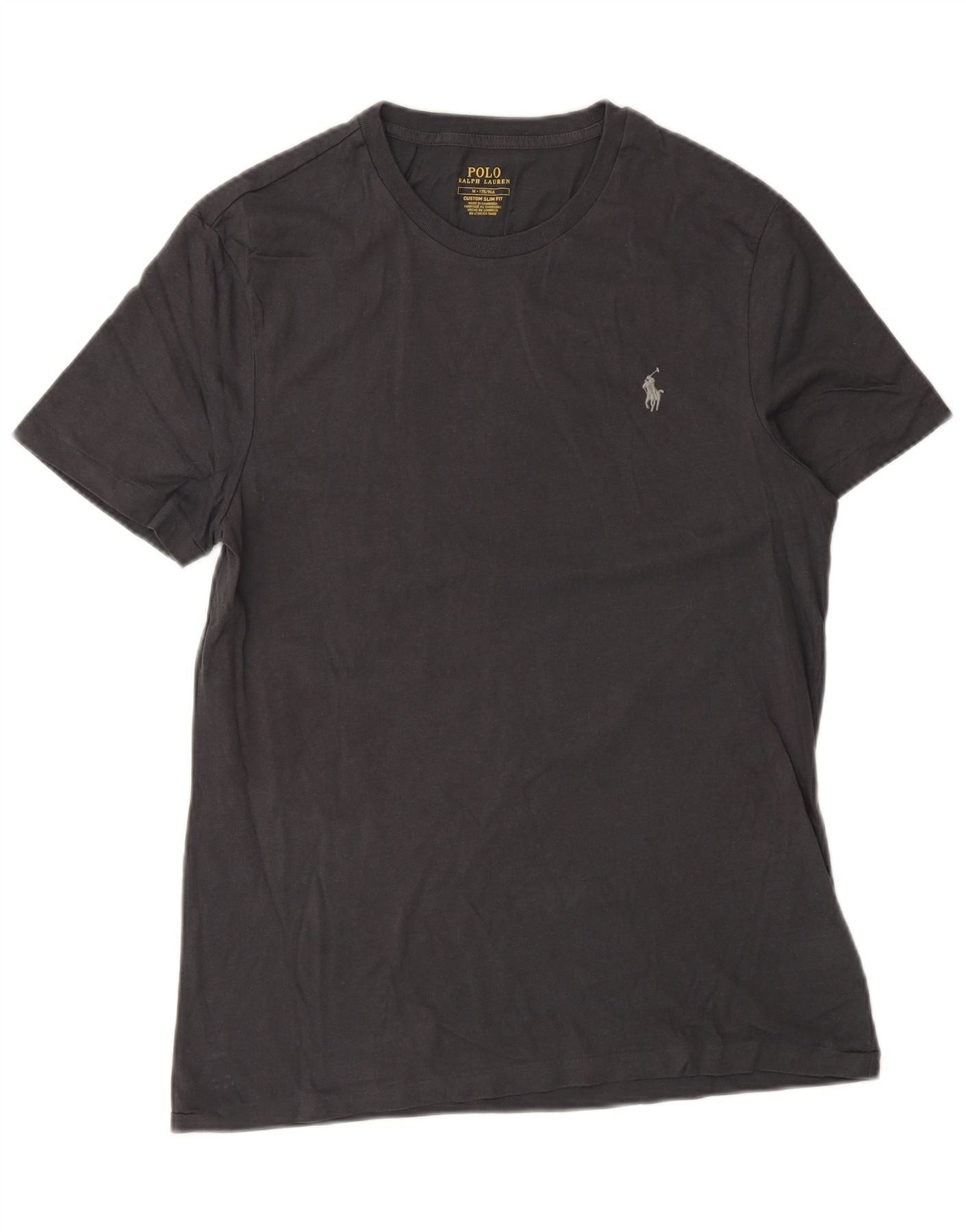 Polo Ralph Lauren Womens Custom Slim Fit T-Shirt Top Medium Grey Cotton Size S / US 4 / IT 40 - 1 Thumbnail