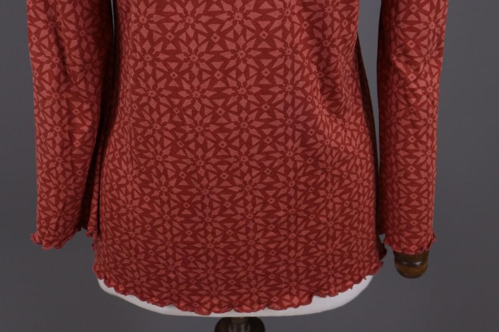 Designer Gudrun Sjorden Red Printed Tunic Shirt Size Size S Size S / US 4 / IT 40 - 9 Thumbnail