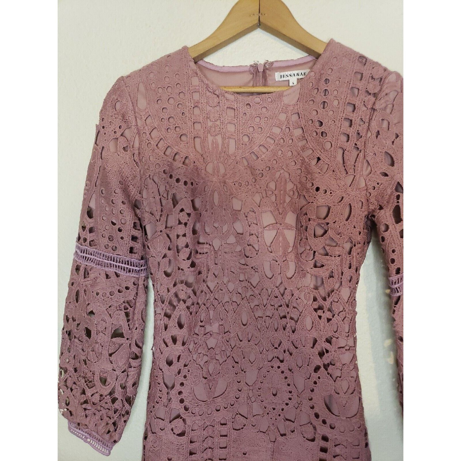Other Womens SMALL Jessakae Crochet Lace Mesh Short Sleeve Dress Size S / US 4 / IT 40 - 4 Thumbnail