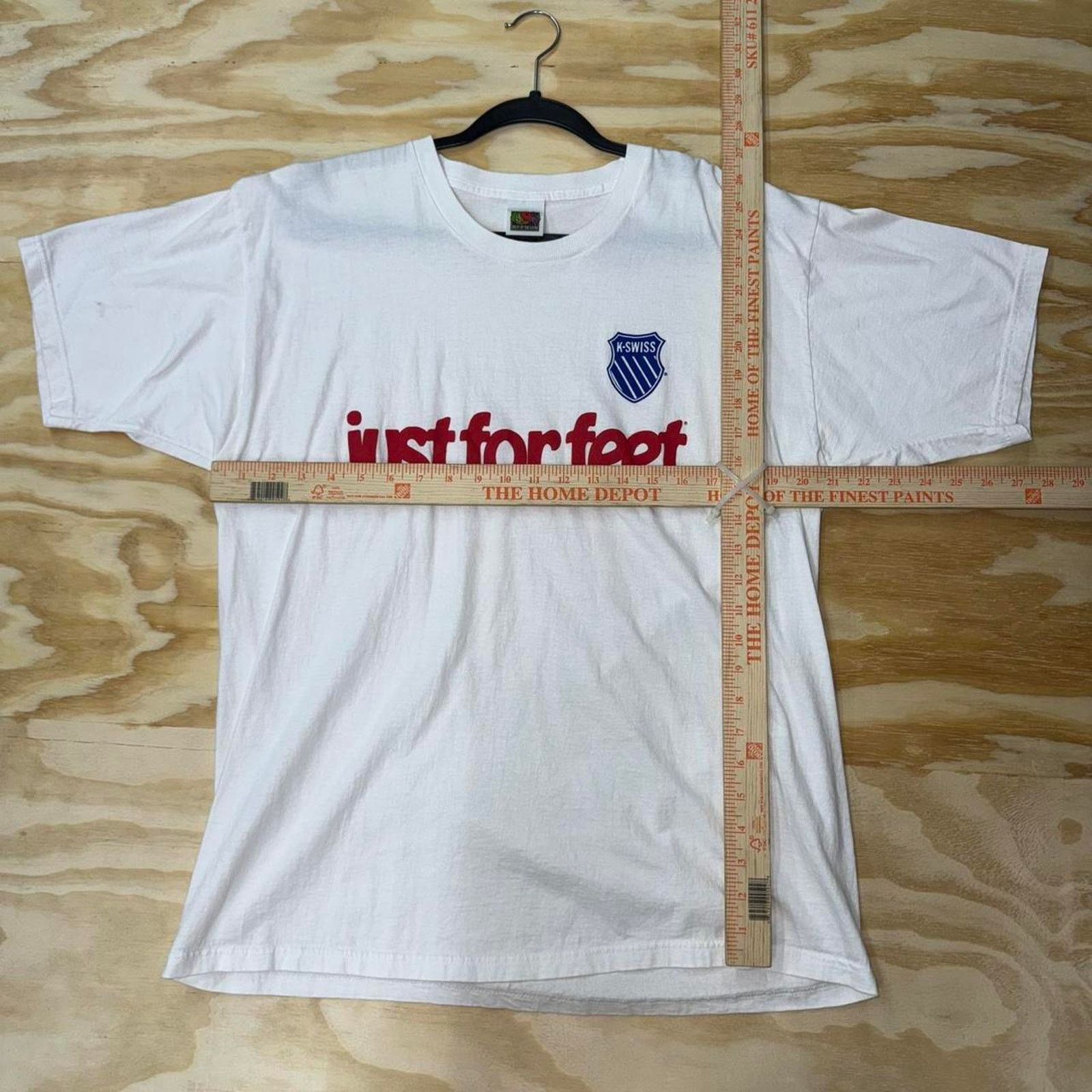 K-Swiss Vintage y2k k swiss "just for feet" sponsor 1990s t-shirt Size US XL / EU 56 / 4 - 3 Thumbnail