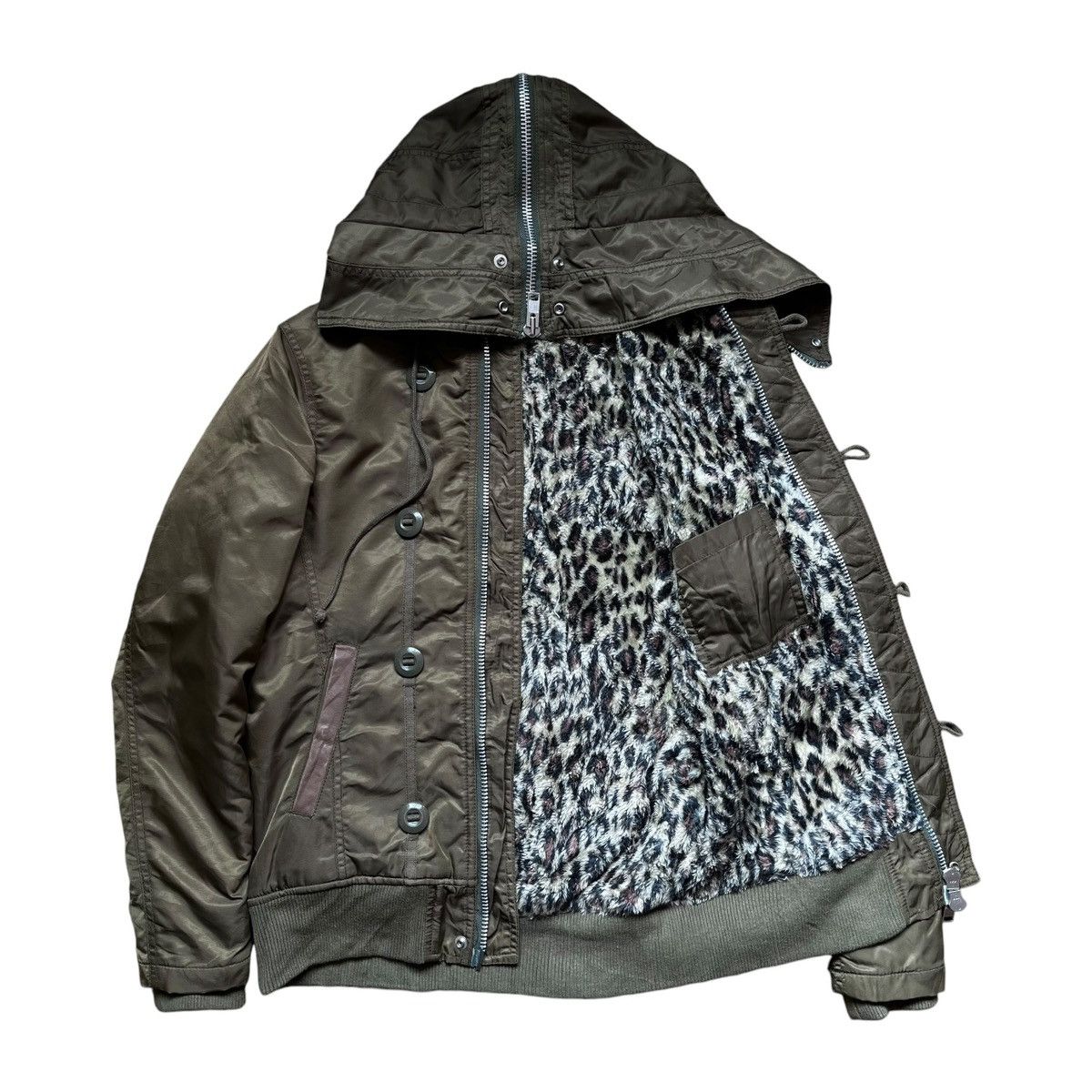 14th Addiction × If Six Was Nine × Le Grande Bleu (L.G.B.) Varosh N2b Leopard Fur Lined Flight Bomber Jacket Size US M / EU 48-50 / 2 - 3 Thumbnail
