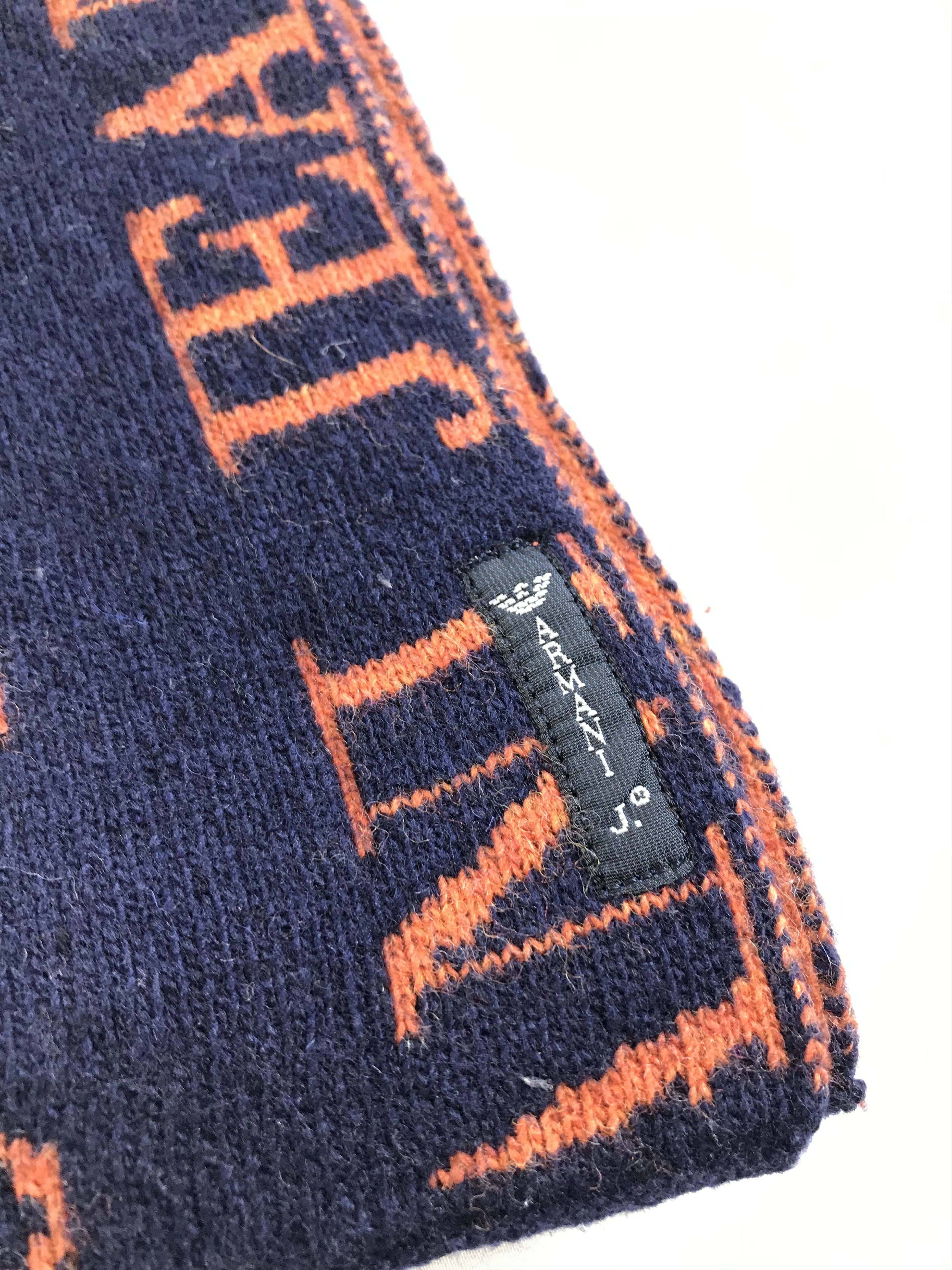 Armani × Vintage Armani Scarf / Muffler / Neckwear - WW2411 Size ONE SIZE - 4 Thumbnail