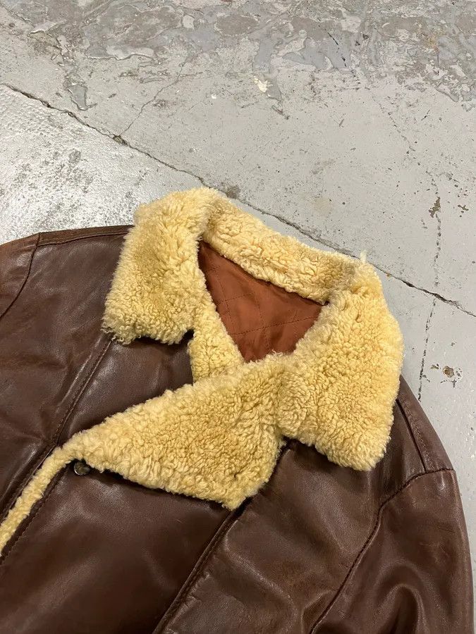 Marithe + Francois Girbaud 1980s Marithé + François Girbaud Compagnie des Montagnes Brown Shearling Leather Jacket Size US L / EU 52-54 / 3 - 5 Thumbnail