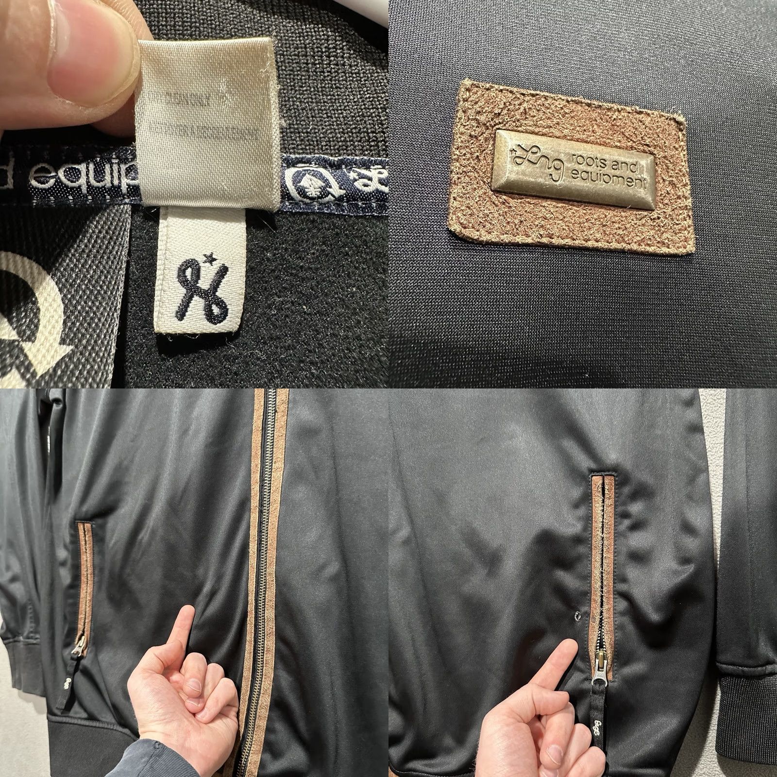 Roots VINTAGE LRG Track Jacket Mens 3XL Black Windbreaker Full Zip Pockets Embroidered Logo Casual Size US XXL / EU 58 / 5 - 8 Thumbnail