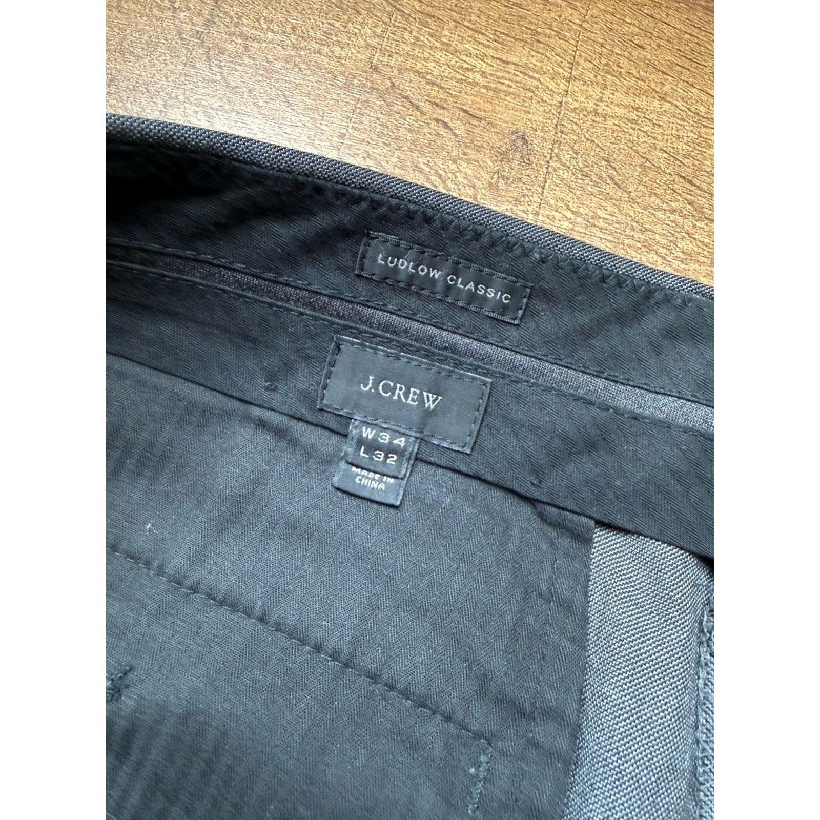 J.Crew J.CREW Ludlow Suit Mens Slim Tollegno 1900 2 Piece 42R Gray Wool Classic 34x29.5/32 Notch Lapel Double-Vented 2-Button Front Womens? Size 42R - 7 Thumbnail