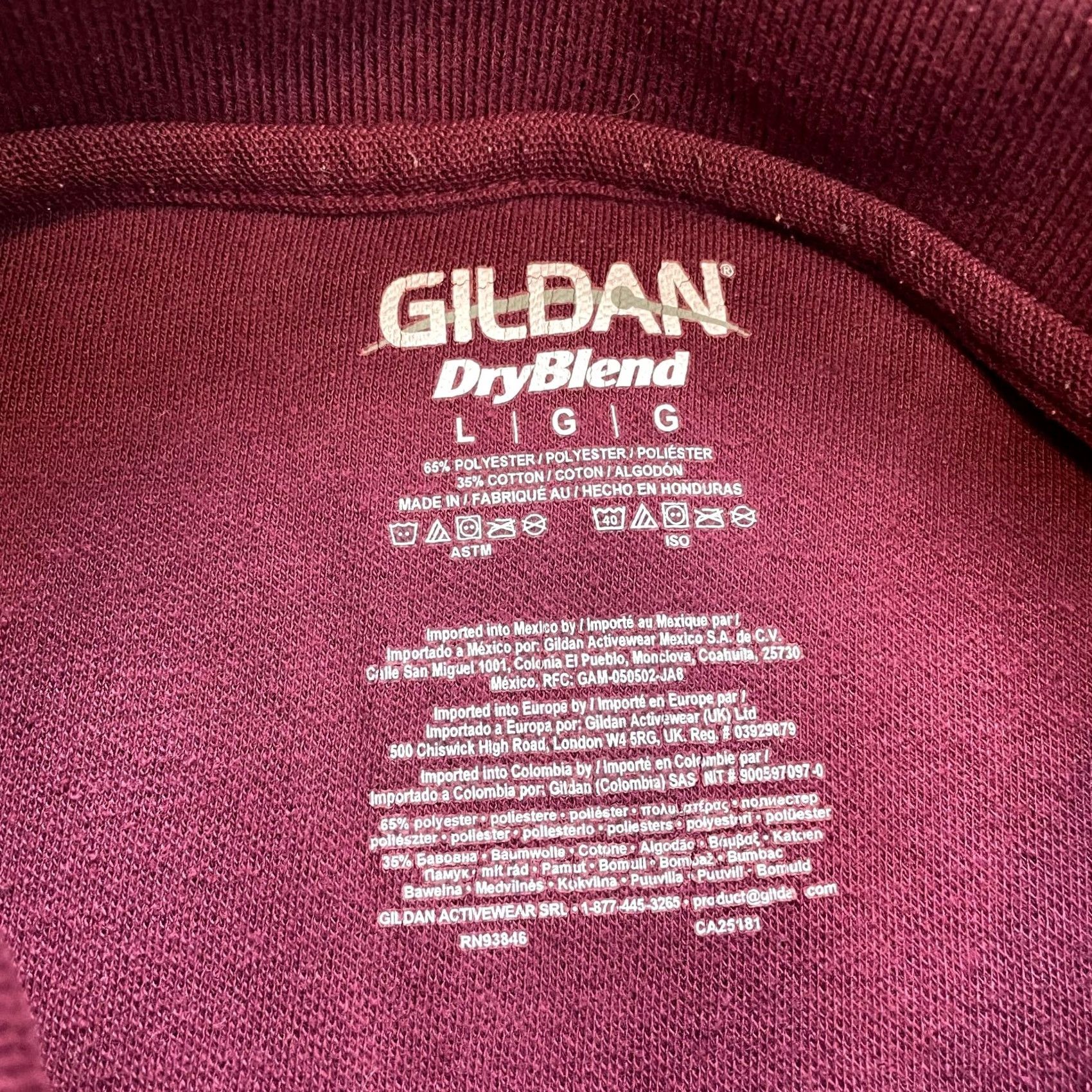 Gildan Gildan Dry Blend Polo Shirt Mens L Dark Red Maroon Logo Collar Gem Graphics Size US L / EU 52-54 / 3 - 3 Thumbnail