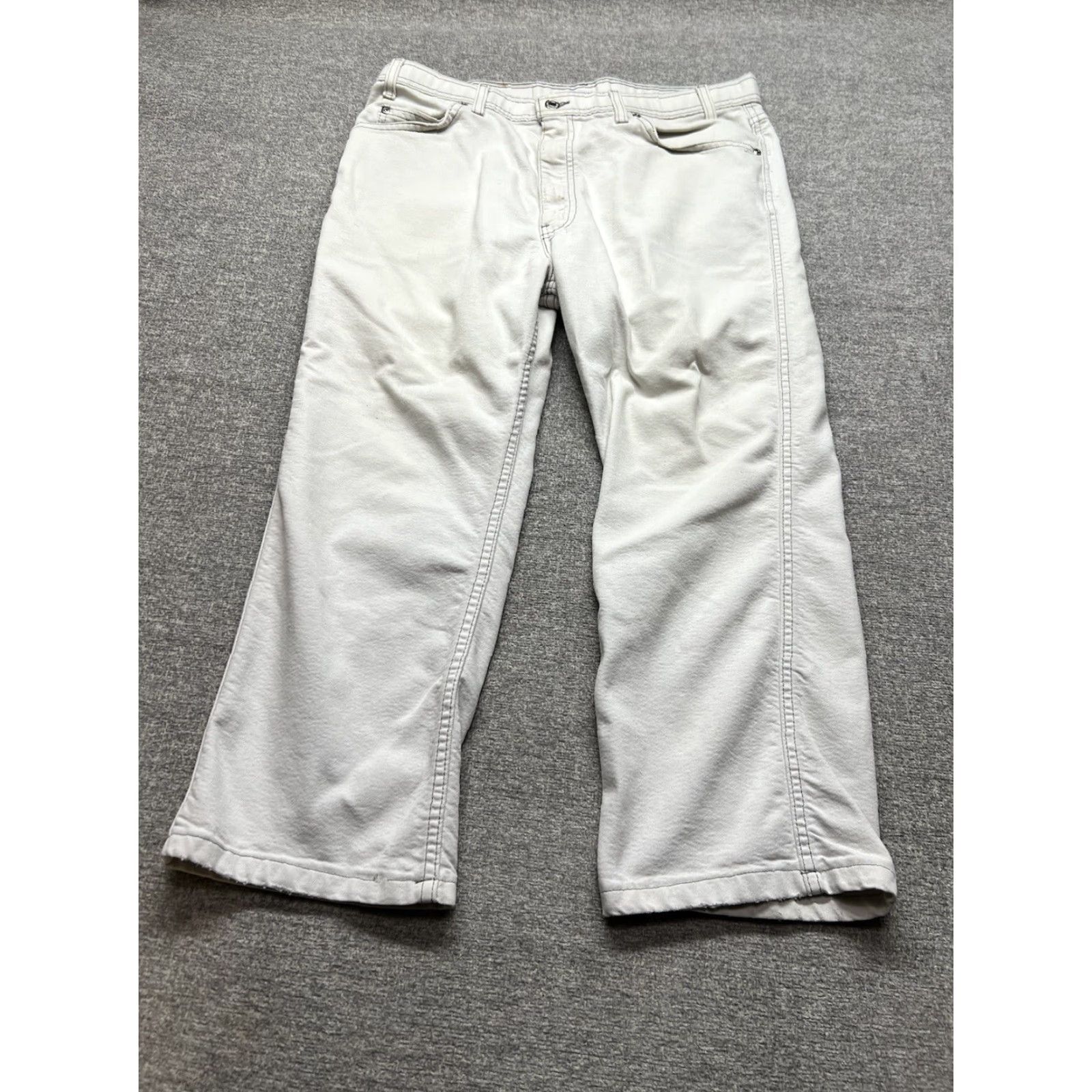 Levi's VINTAGE Levi's 505 Jeans Relaxed Denim 36x23 36 36in White USA Men 5-Pocket Size US 36 / EU 52 - 2 Thumbnail