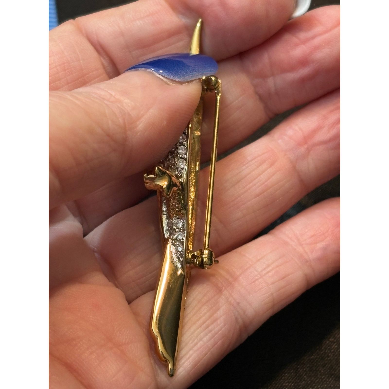 Other Carol Lee Bird Brooch 3 Inch Rhinestone Enamel Size ONE SIZE - 6 Thumbnail