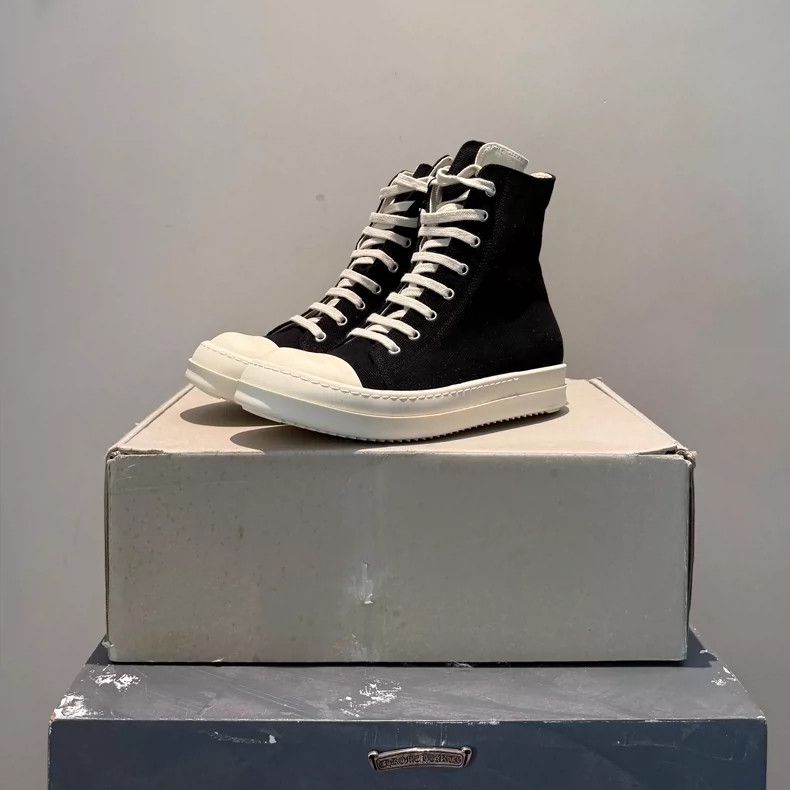 Rick Owens rick owens High-top Converse board shoes made of double-thr Size US 8 / IT 38 - 1 Thumbnail