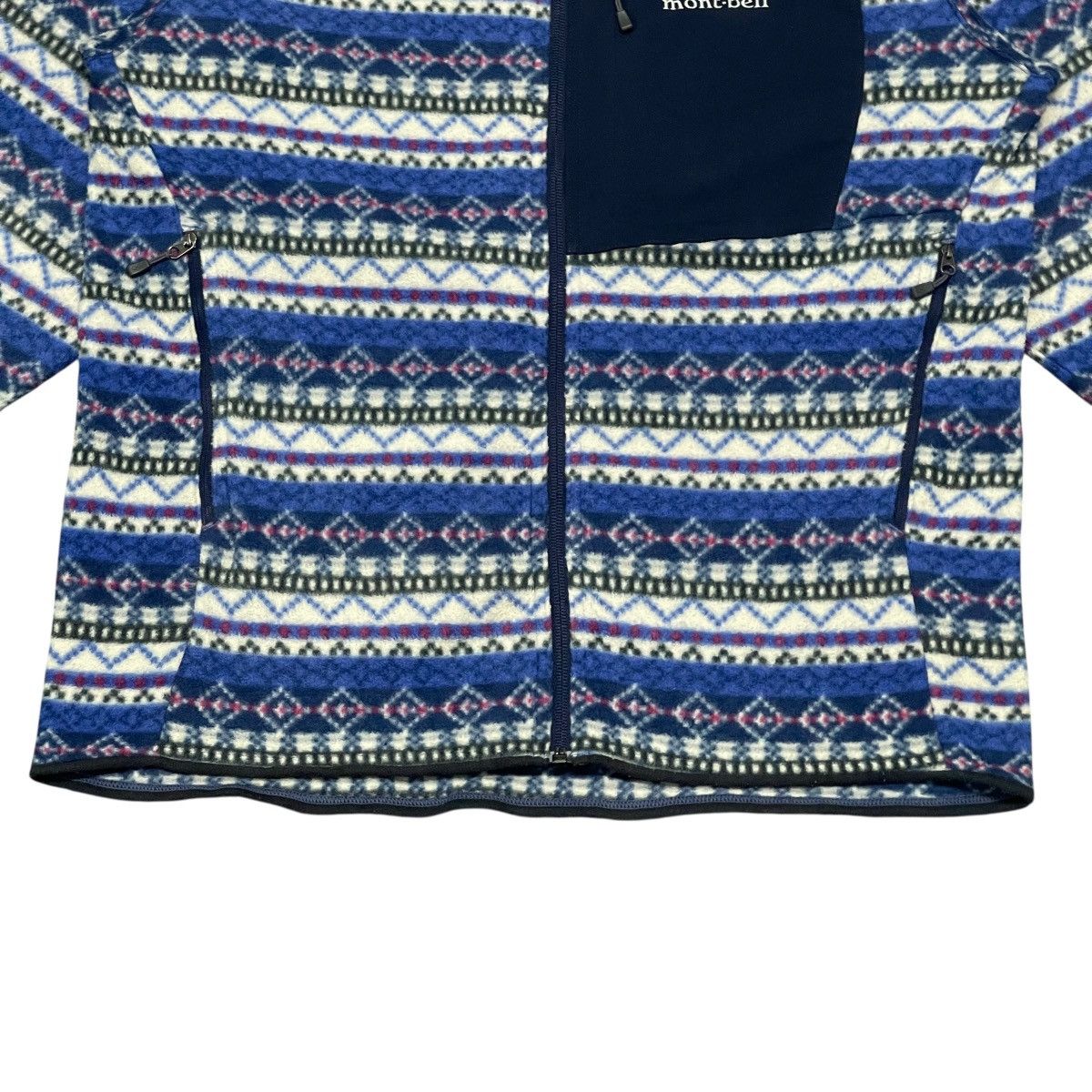 Montbell Vintage Mont-Bell Climaplus100 Print Fleece Sherpa Jacket Size US L / EU 52-54 / 3 - 10 Thumbnail
