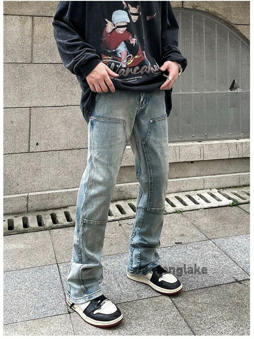 Jean × Vintage washed faded cleanfit yuppie bootcut carpenter jeans Size US 34 / EU 50 - 1 Thumbnail