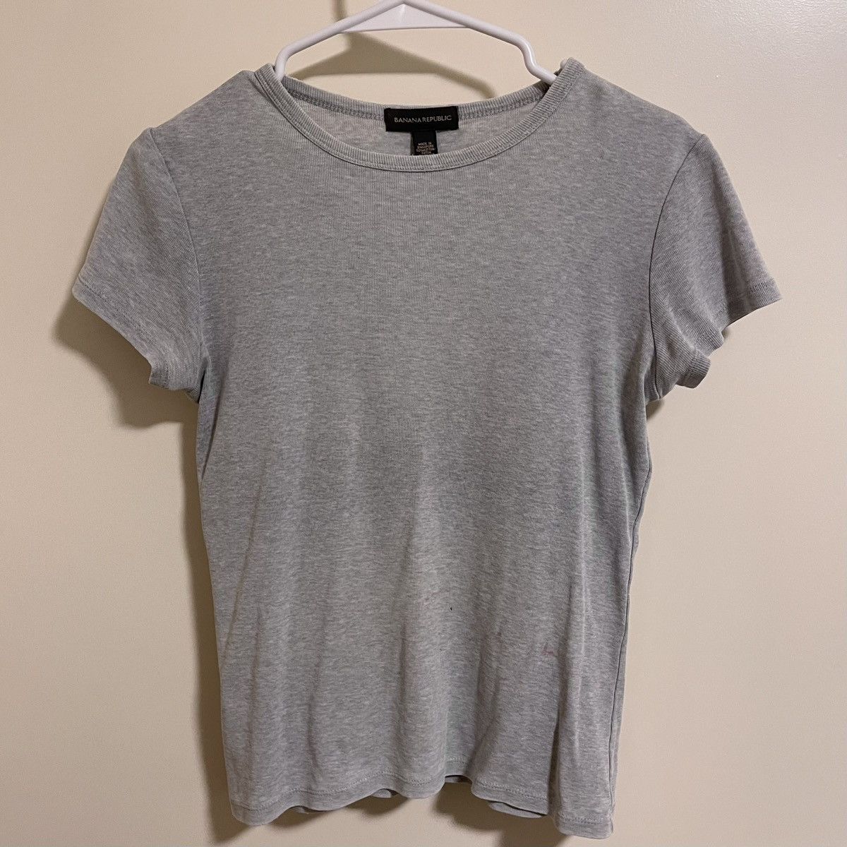 Banana Republic × Designer Banana Republic Women’s Grey Short Sleeve Shirt Size Small Size S / US 4 / IT 40 - 1 Thumbnail