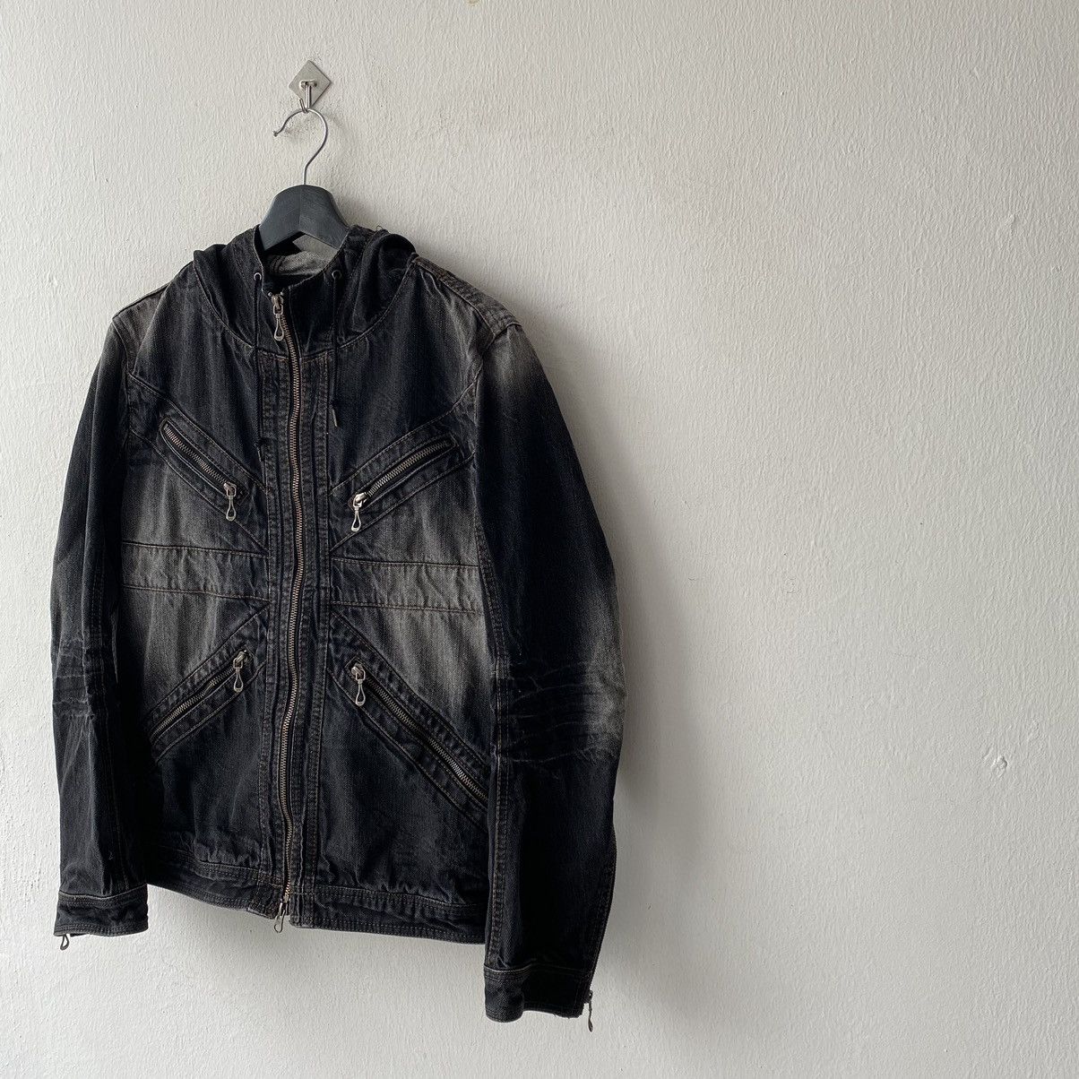 If Six Was Nine Ncfm Nicole Club Multipocket Punk Denim Hoodie Jacket Size US S / EU 44-46 / 1 - 2 Thumbnail