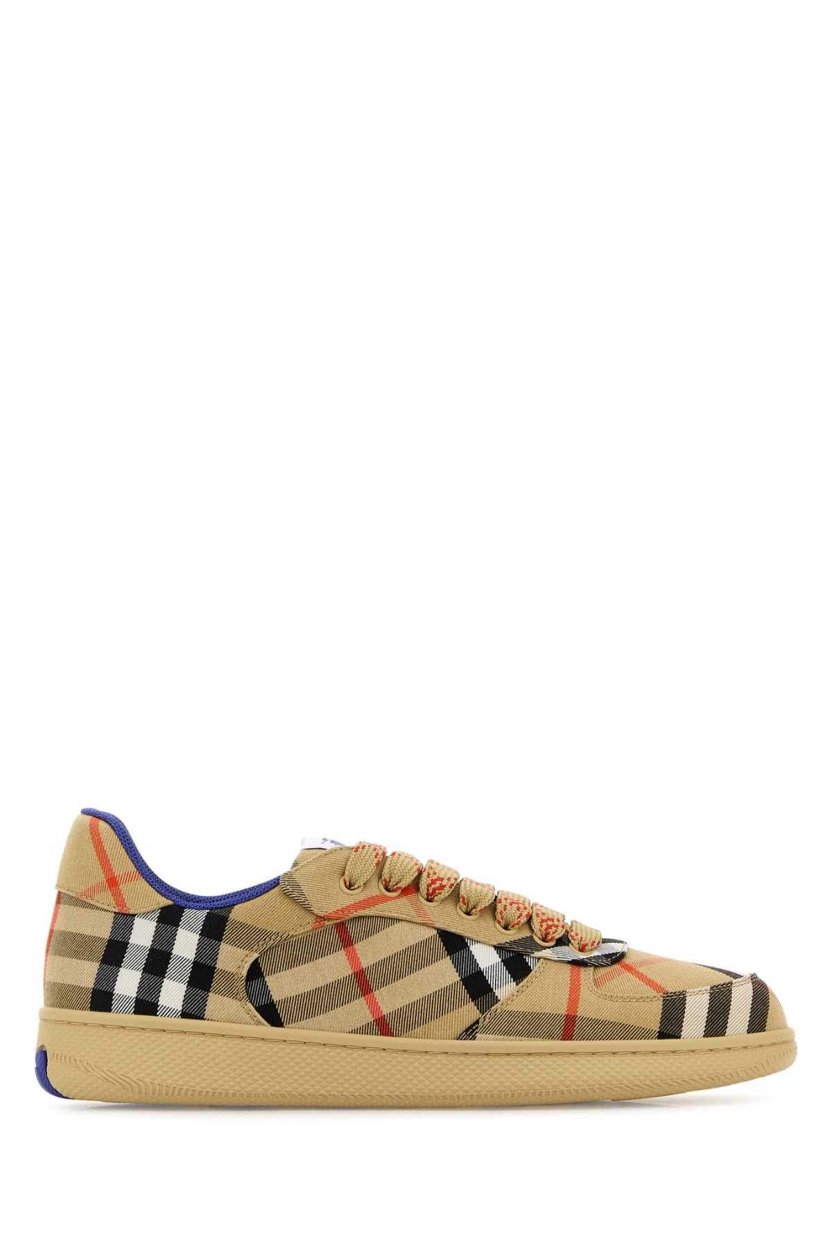 スニーカー BURBERRY EMBROIDERED FABRIC BOX SNEAKERS Burberry Embroidered fabric box sneakers | The Fashion Square