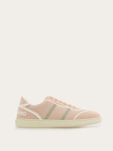 Salvatore Ferragamo o1s1rm0824 Dedalo Knitted Low-Top Sneakers in Pink Size US 6 / EU 39 - 1 Thumbnail