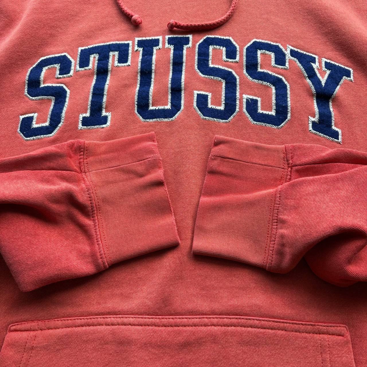 Stussy Y2K 04-06 Stussy Arch Sunfaded Salmon Colored Hoodie Size US L / EU 52-54 / 3 - 8 Thumbnail