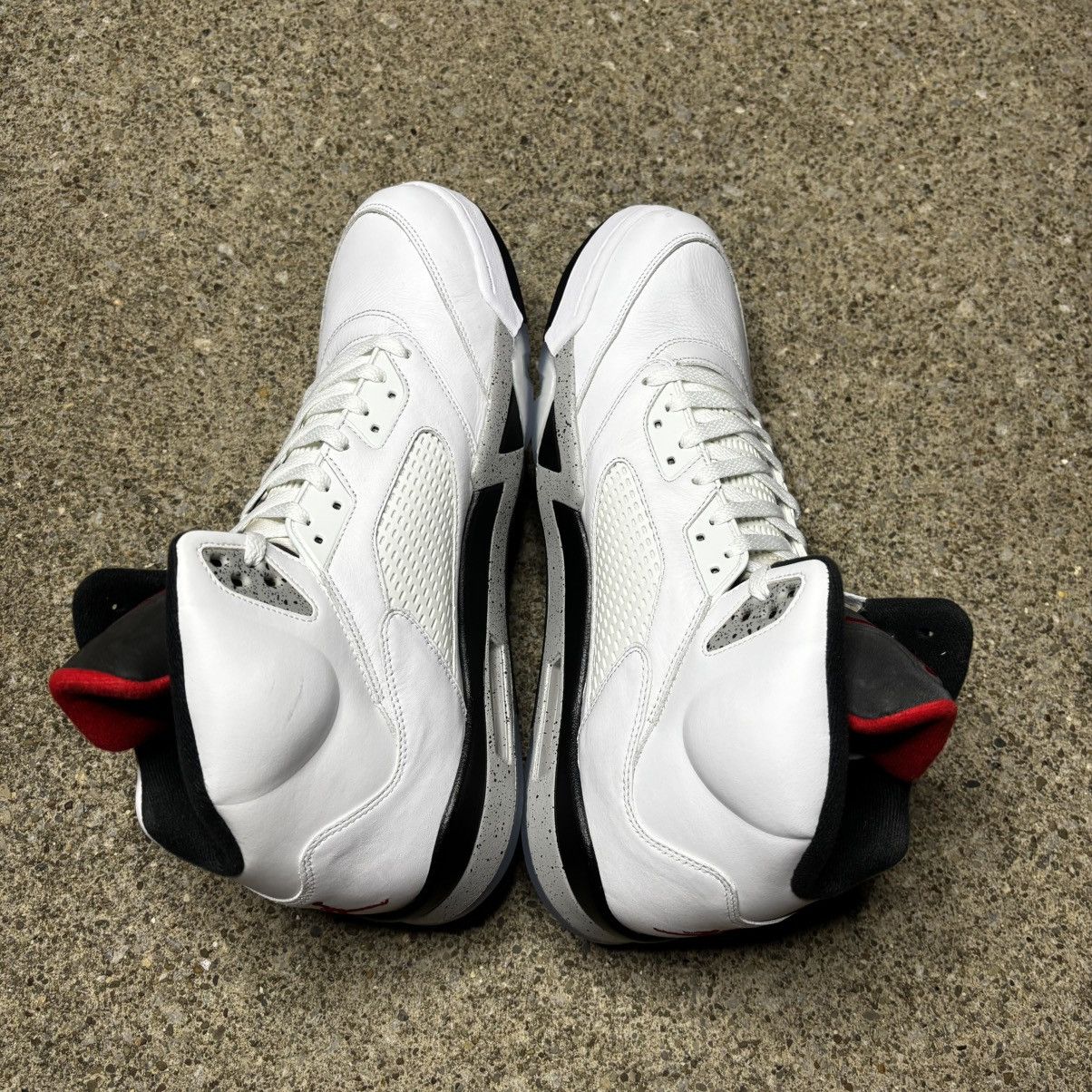 Jordan Brand Size 17-Jordan 5 White Cement 2017 Lightly Worn No Box not15 Size US 15 / EU 48 - 6 Thumbnail