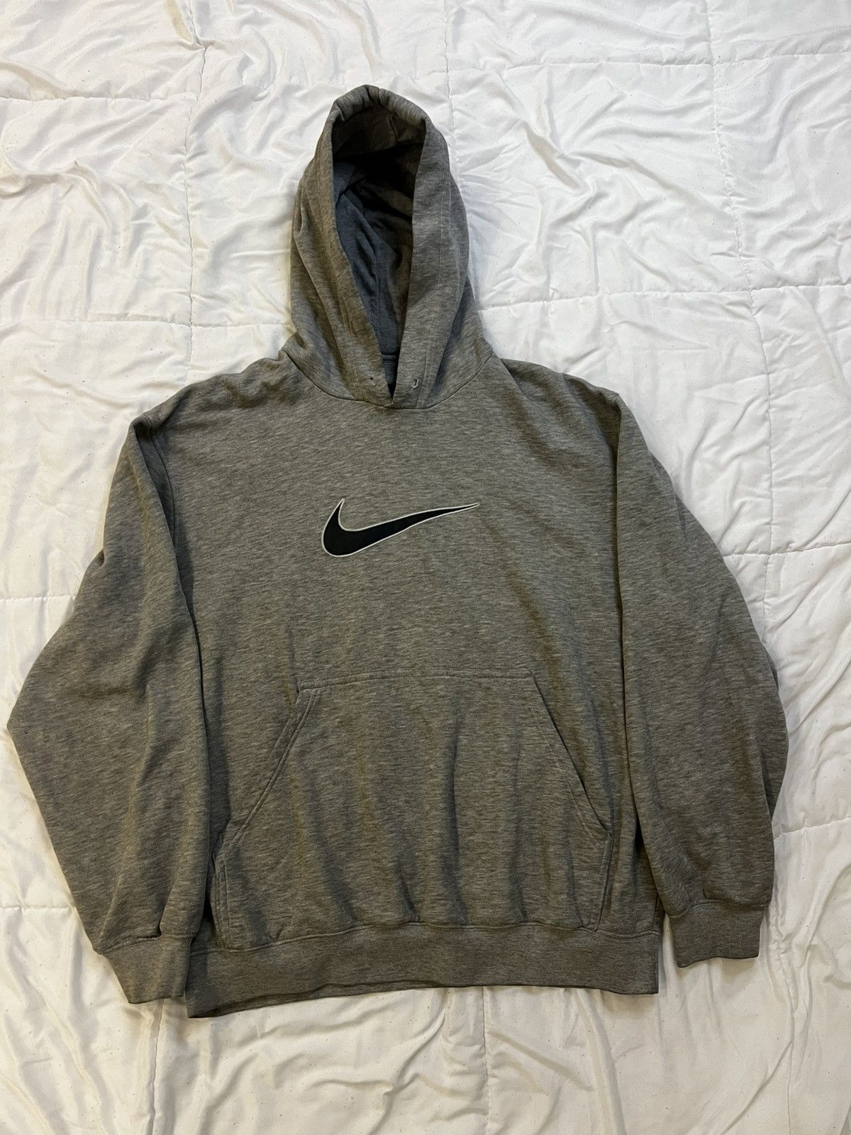Nike × Vintage Vintage Y2K NIKE Big Spell-Out Hoodie Size US L / EU 52-54 / 3 - 2 Thumbnail