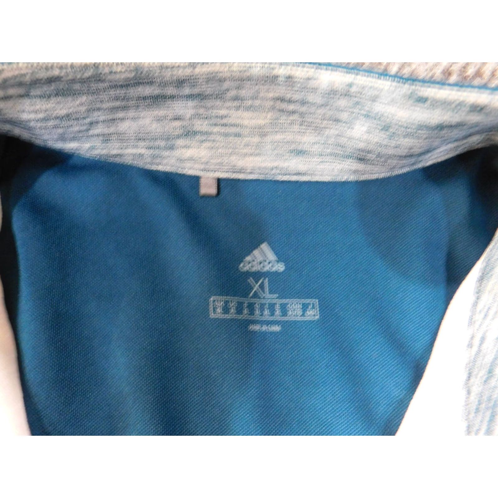 Adidas Adidas Mens Sweatshirt XL blue logo 1/4 zip pullover sweater knit polyester Regular 1/4 Zip Long Sleeve Size US XL / EU 56 / 4 - 5 Thumbnail