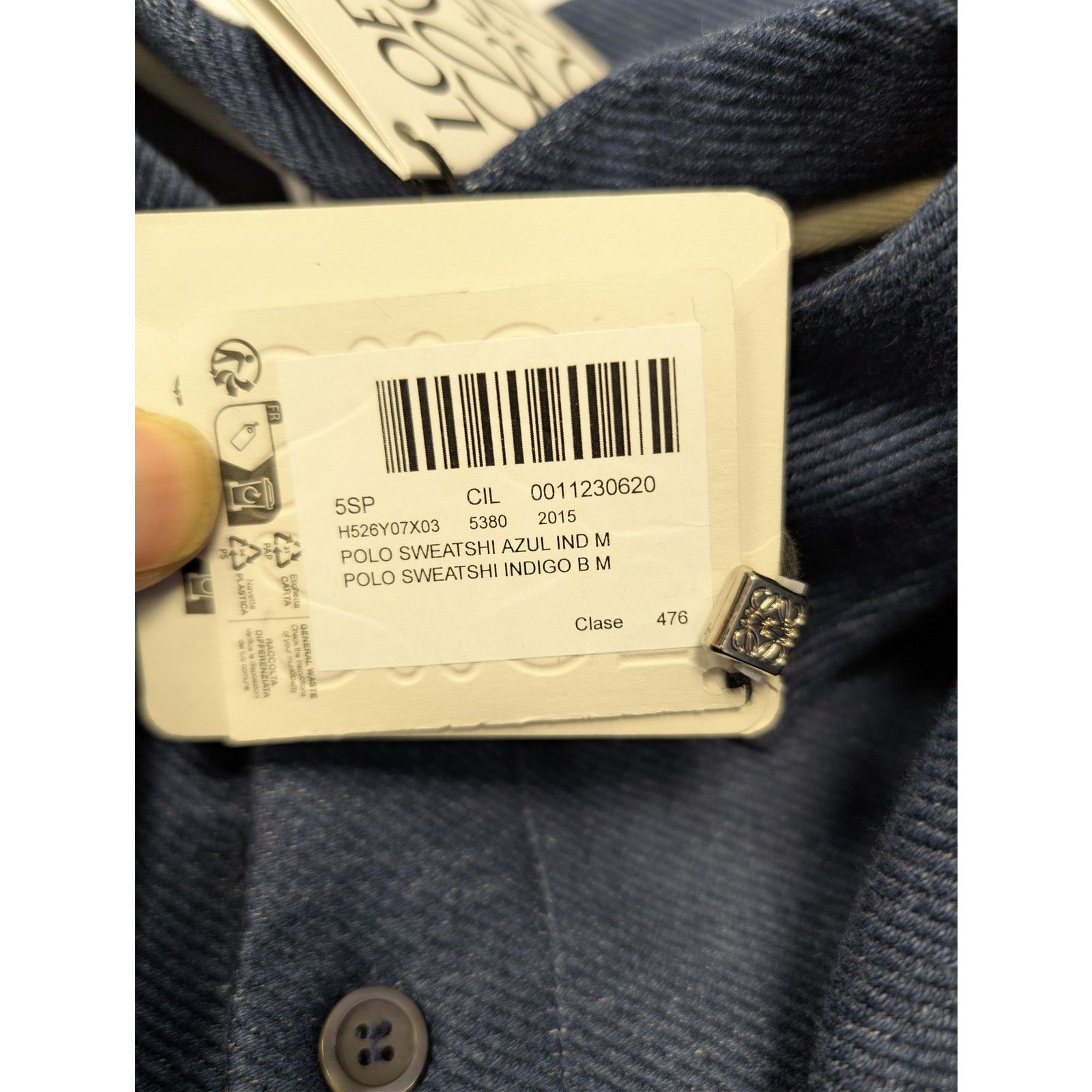 Loewe o1rshd1 Polo Sweatshirt in Azul Size US M / EU 48-50 / 2 - 21 Thumbnail