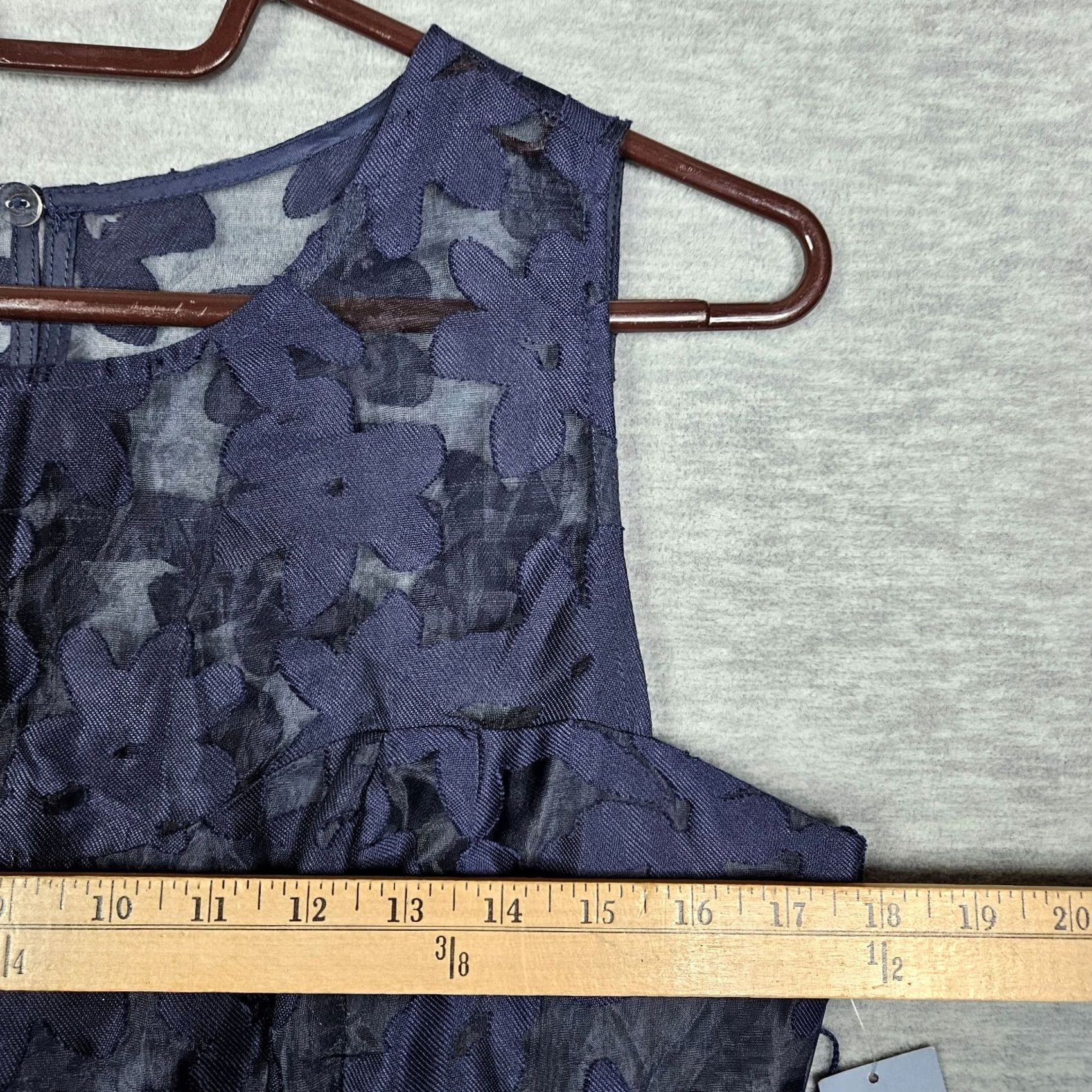 Vintage London Times Women's Lace Navy Sheath Dress Size 10 New Size L / US 10 / IT 46 - 6 Thumbnail