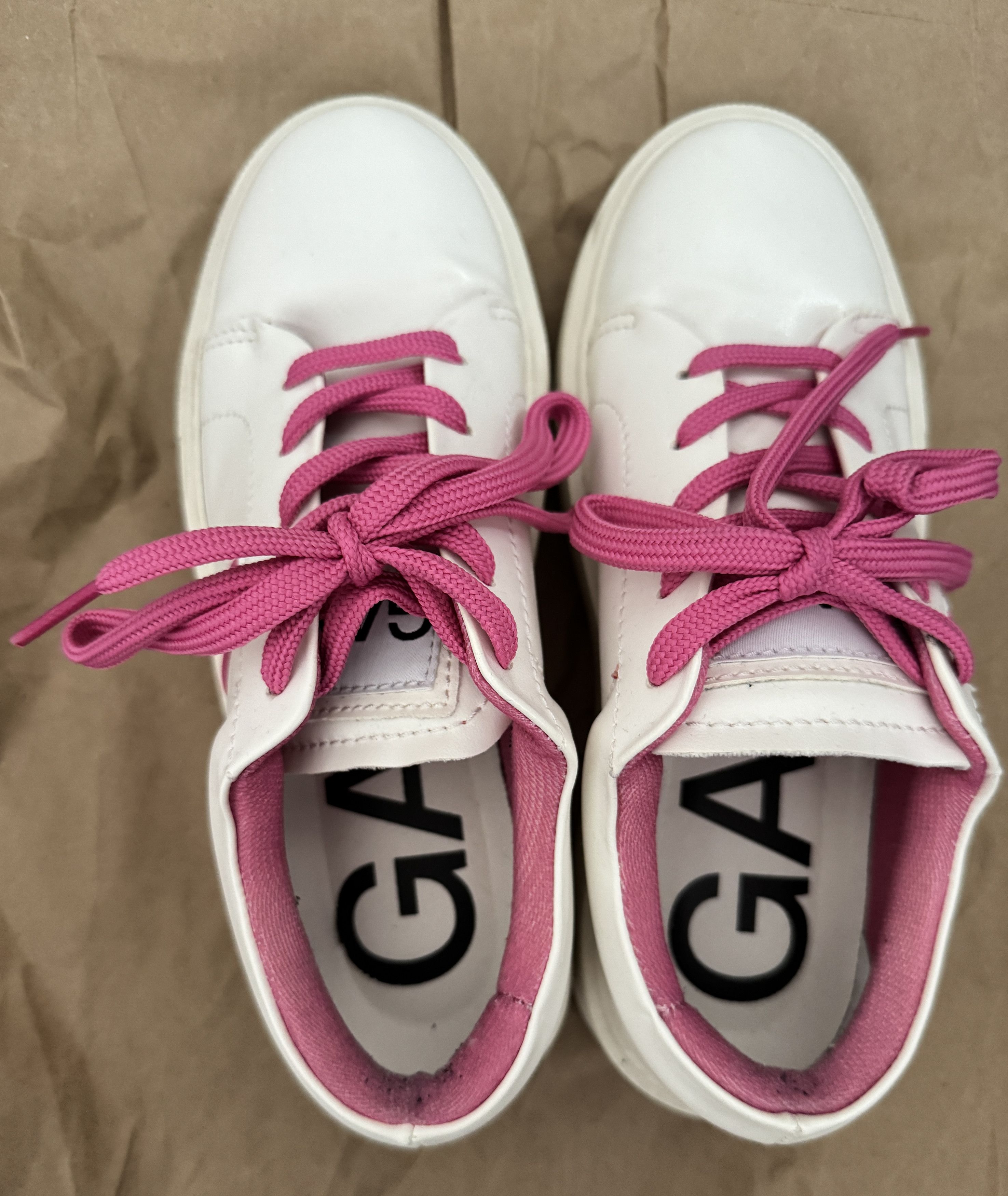 Ganni GANNI White & Pink Sporty Mix Cupsole Sneakers Size US 6 / IT 36 - 3 Thumbnail