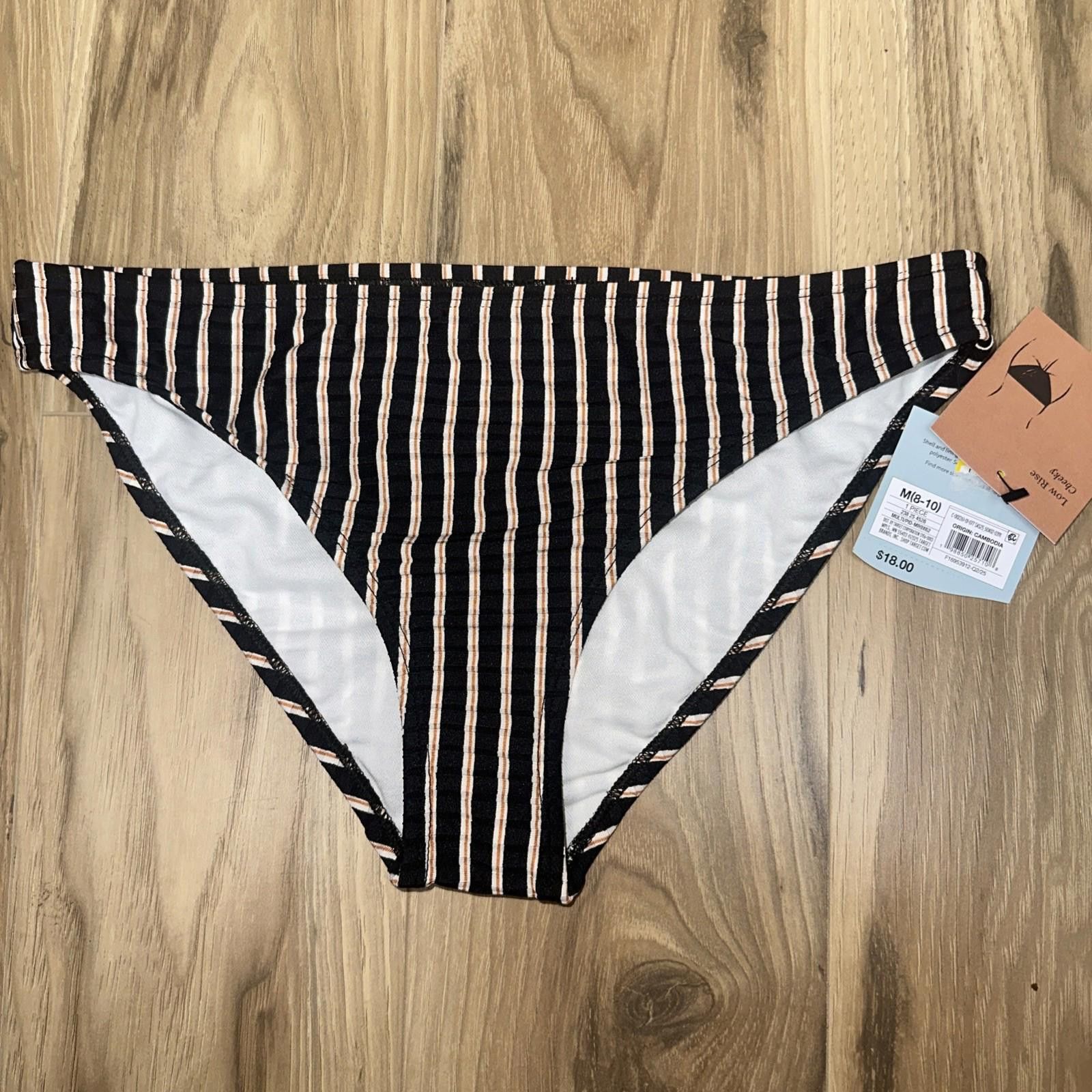 Other Shade & Shore M 8/10 Ribbed Low Rise Cheeky Bikini Bottom Size ONE SIZE - 2 Thumbnail