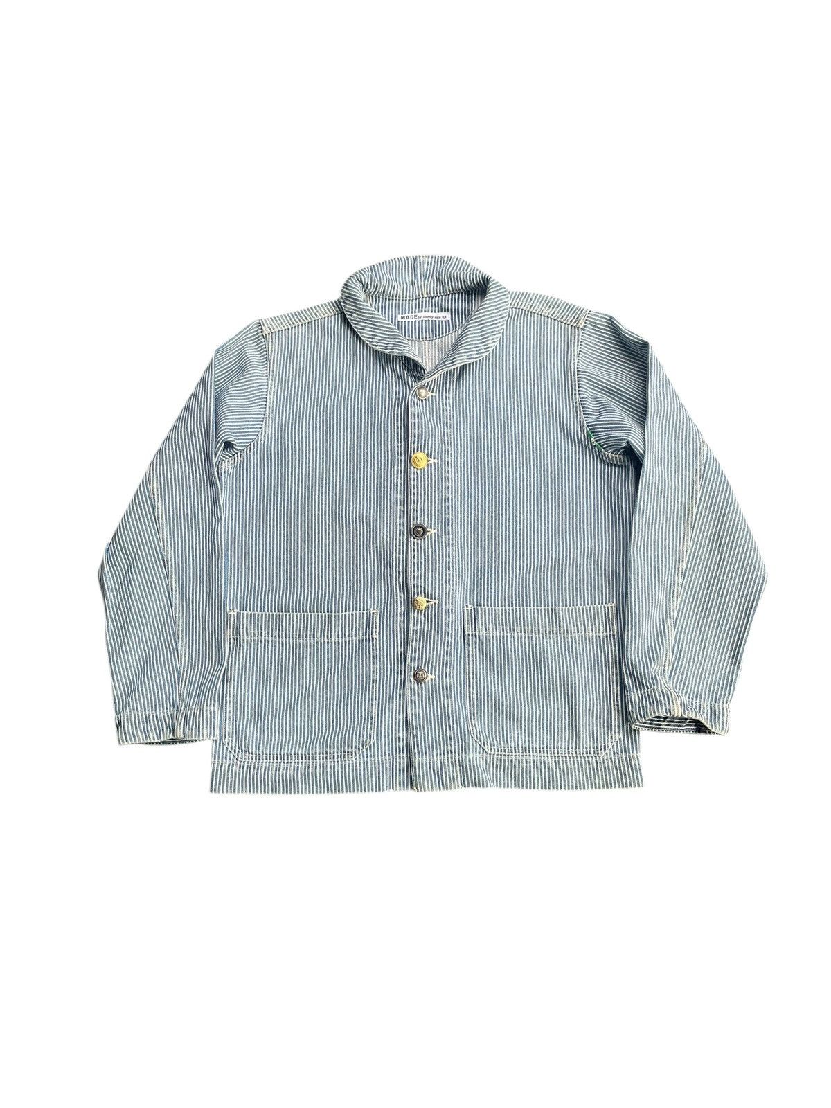 Japanese Brand Vintage Sunny Side Up Hickory Shawl Jacket Size US L / EU 52-54 / 3 - 1 Thumbnail