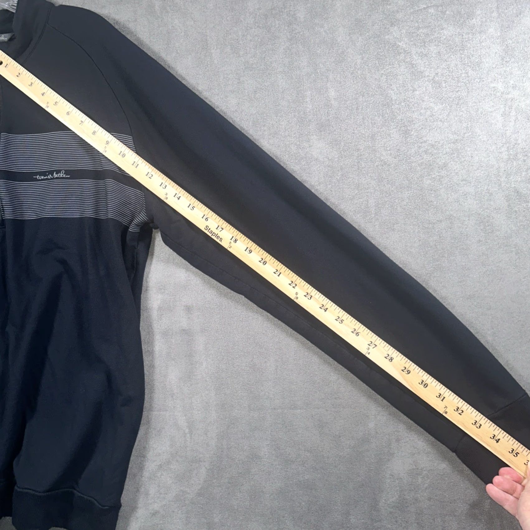TravisMathew Travis Mathew 1/4 Zip Mens XL Black Pullover Shirt Performance Golf Stretch Soft Size US XL / EU 56 / 4 - 7 Thumbnail