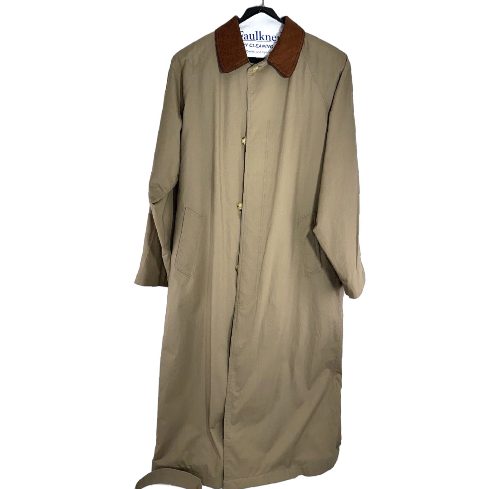 Gant GANT Coat Overcoat Leather Collar Vintage L Trenchcoat Raincoat Belted Mens HoC Light Brown Small? Size US L / EU 52-54 / 3 - 1 Thumbnail