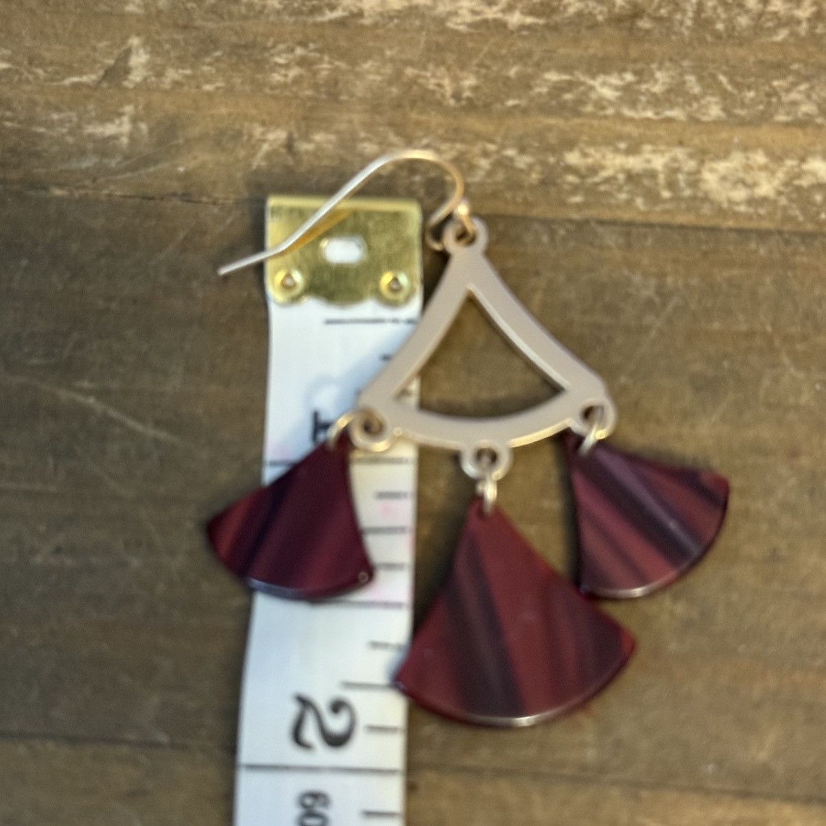 Other Gold tone geometric Tiger’s Eye dangle earrings Size ONE SIZE - 3 Thumbnail