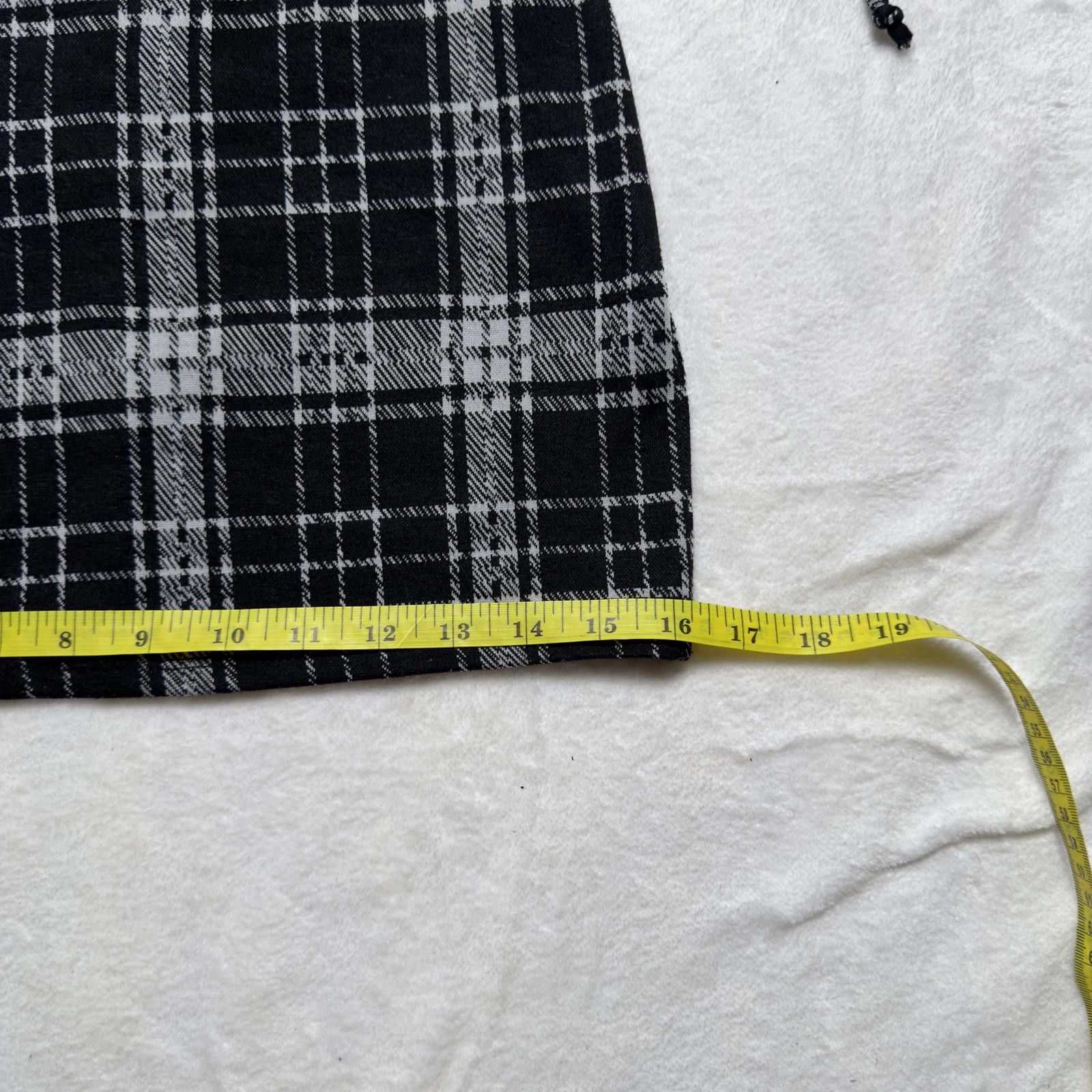 Fashion Nova Black Plaid Tartan Top Grunge Dark Academia Y2K Schoolgirl Size M / US 6-8 / IT 42-44 - 5 Thumbnail
