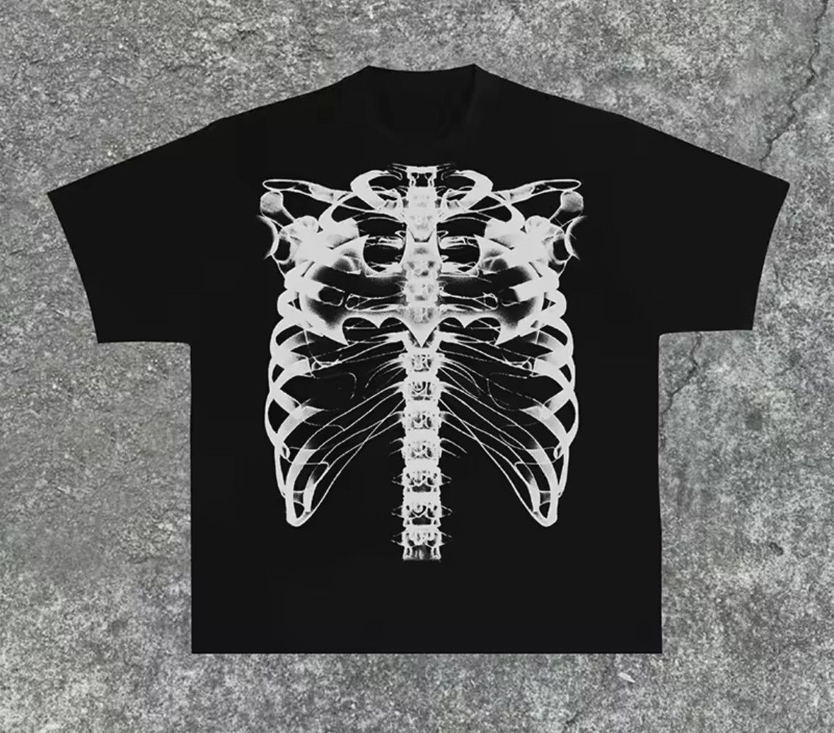 Other Y2K Streetwear Skeleton X-ray Cotton Black T-Shirt Size US L / EU 52-54 / 3 - 1 Thumbnail