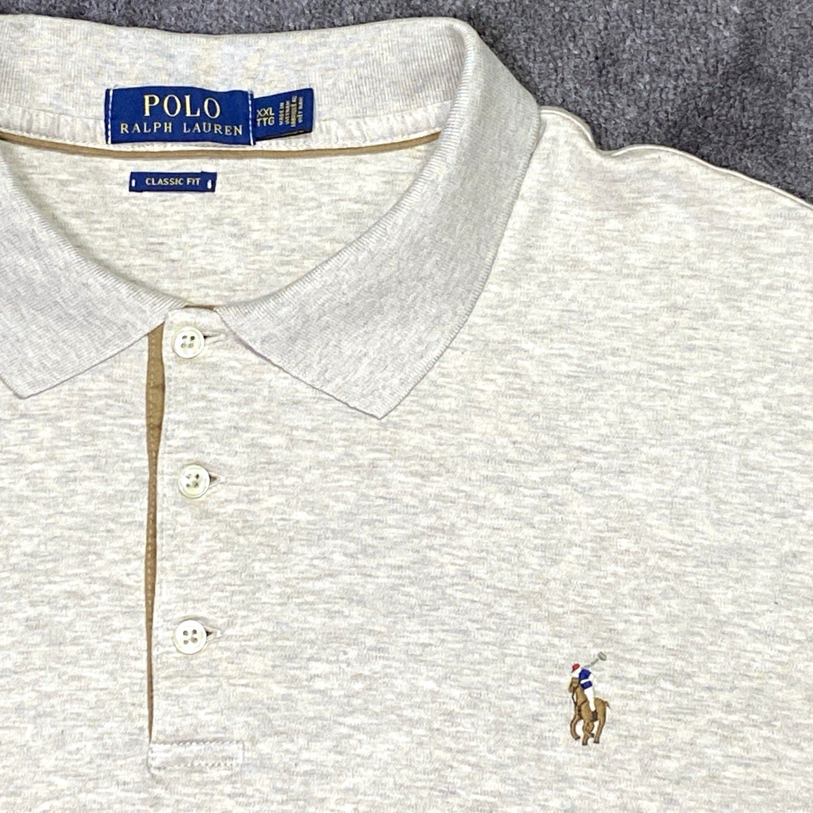 Polo Ralph Lauren Polo Ralph Lauren Tan Long Sleeve Button Up Polo Shirt Size US XXL / EU 58 / 5 - 4 Thumbnail