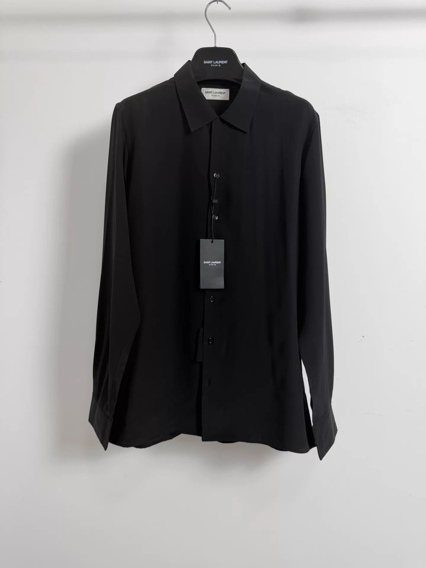 Saint Laurent Paris Saint Laurent Paris Man’s Black Shirts 38-15 S Size US S / EU 44-46 / 1 - 1 Thumbnail
