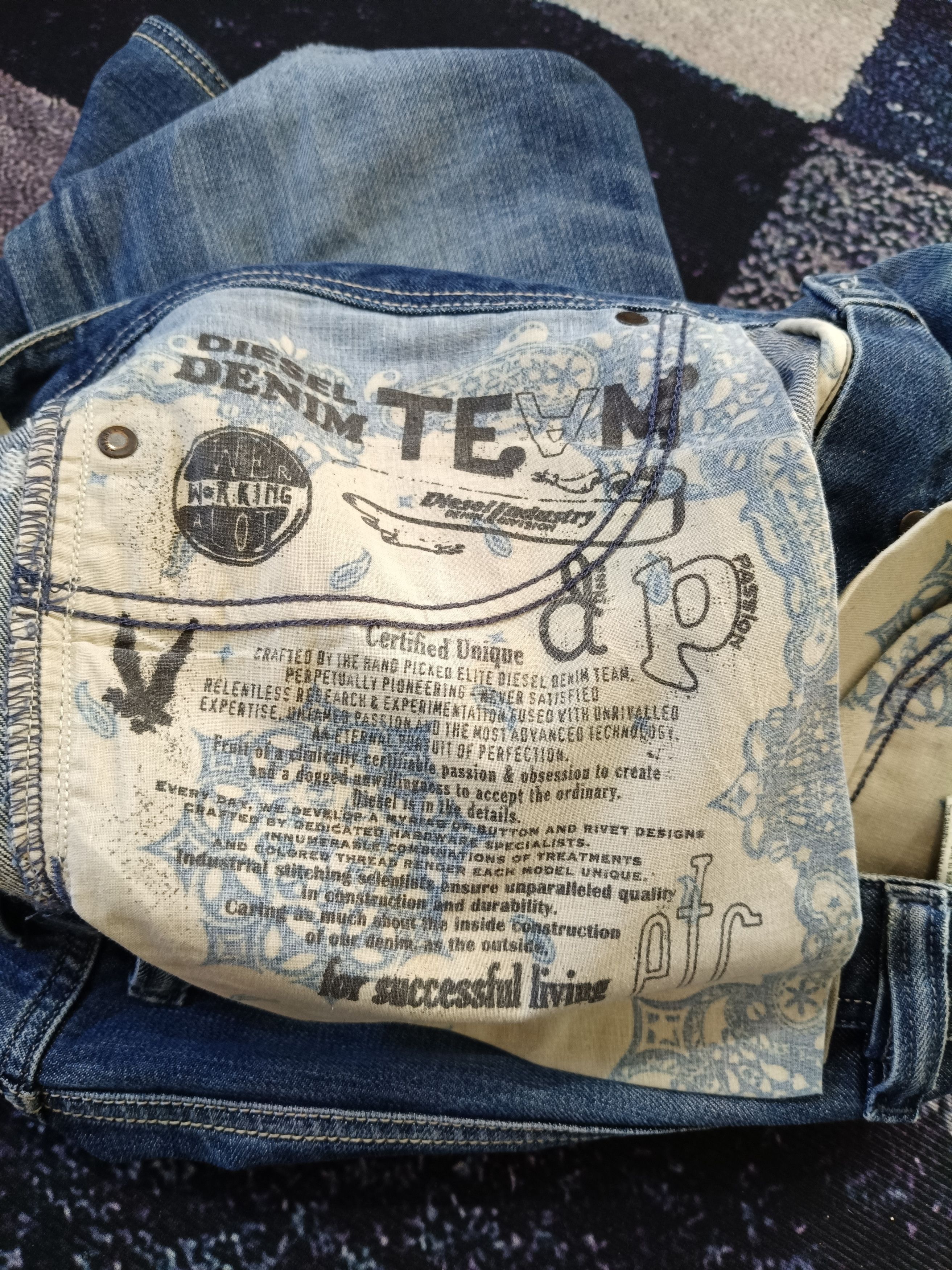 Diesel Diesel VIKER Regular Straight Blue Jeans Size US 36 / EU 52 - 12 Thumbnail