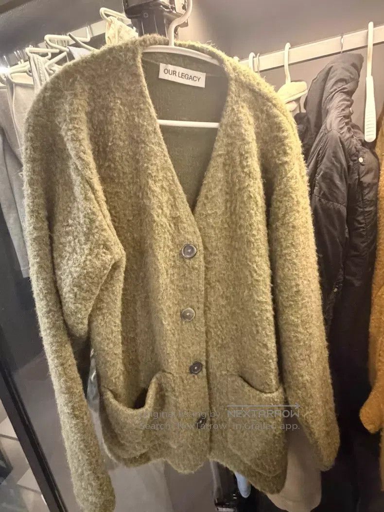 Our Legacy Our Legacy Avocado green and moss green woolen cardigan ja Size US S / EU 44-46 / 1 - 1 Thumbnail