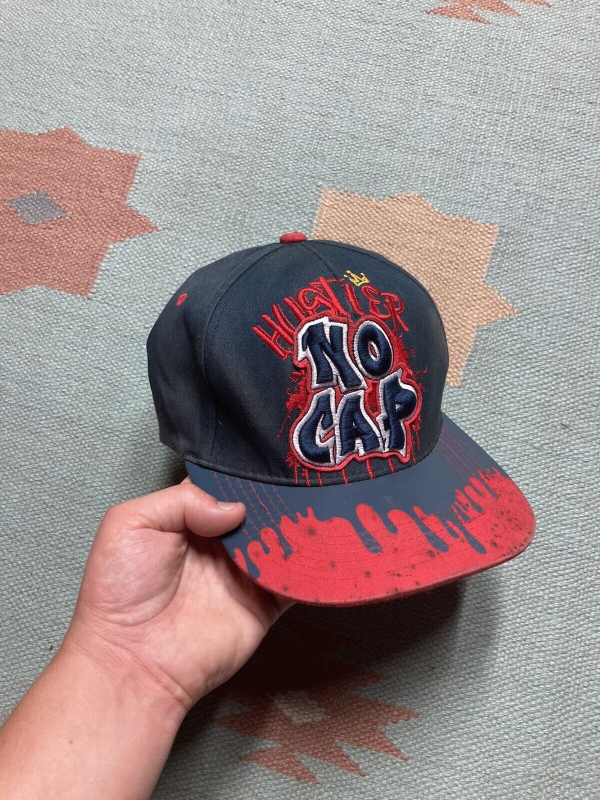 Vintage VTG SnapBack hat hustler no cap graffiti hip hop hood bodega Size ONE SIZE - 1 Thumbnail