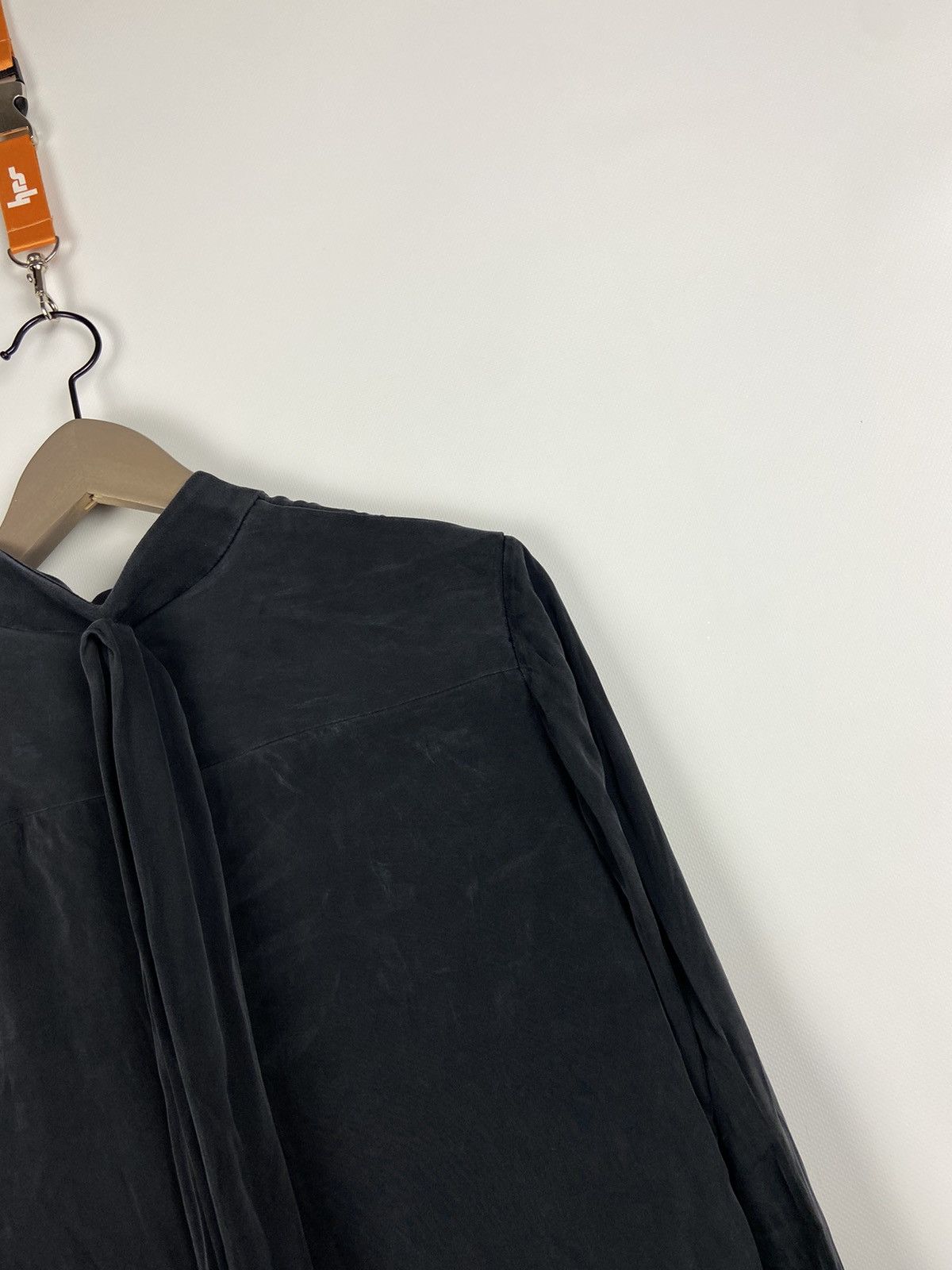 ELLERY Ellery Luxury Black Shirt Asymmetrical Long Sleeve Silk Size M / US 6-8 / IT 42-44 - 18 Thumbnail